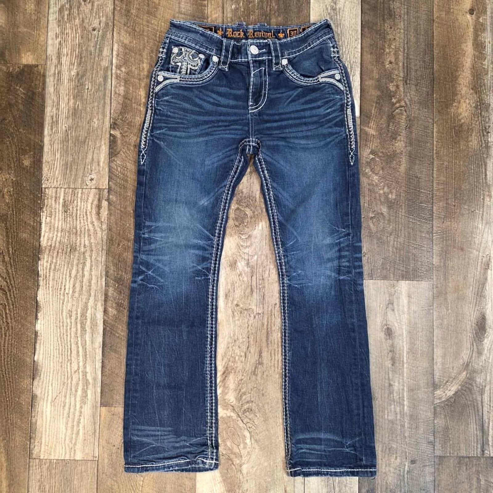 Rock Revival Rock Revival Beryle Slim Boot Jeans Flap Pockets Size 30 Size US 30 / EU 46 - 7 Thumbnail