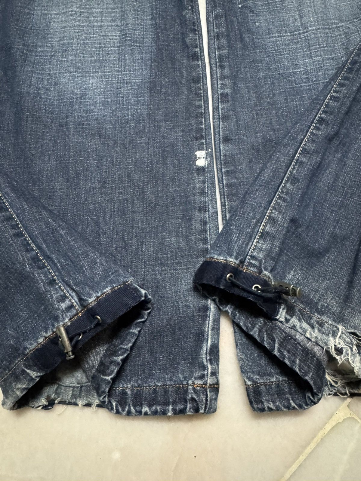 Esprit 💥BAGGY FLARE💥VINTAGE ESPRIT MUDWASH CARGO JEANS SICK DISTRES Size US 31 - 10 Thumbnail