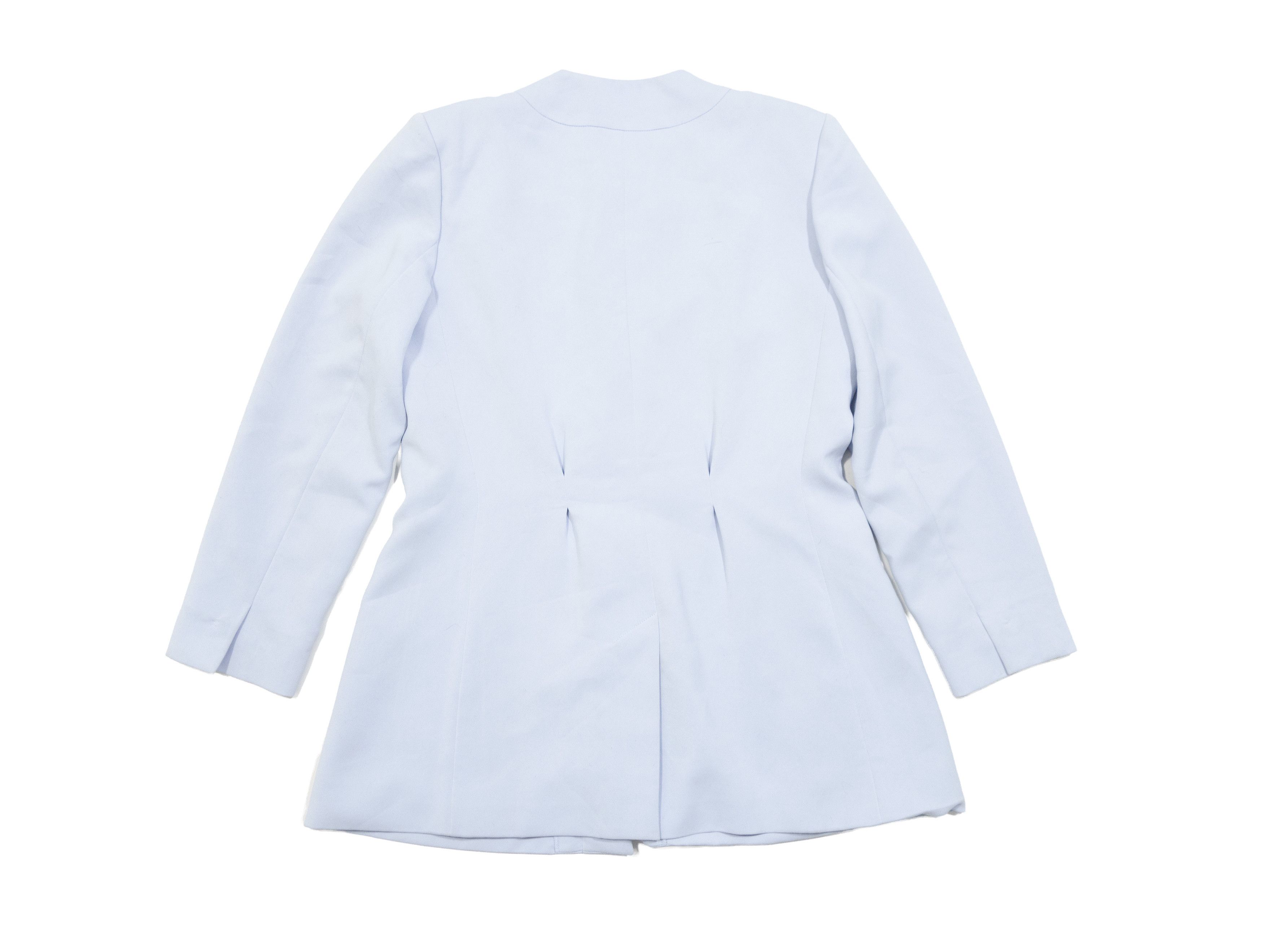 Yves Saint Laurent 90s YSL Variation Collarless Structured Hourglass Blazer Size L / US 10 / IT 46 - 3 Thumbnail