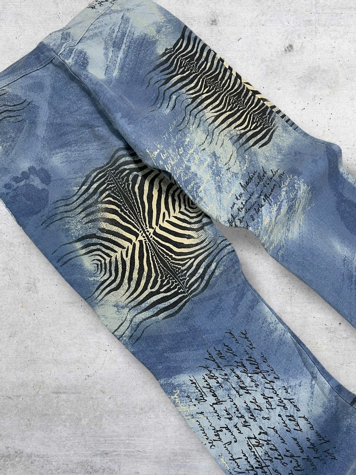 Vintage VINTAGE 80S OG ITALIAN DESIGNER POEM BLUE AQUARIUM ART PANT Size US 28 / EU 44 - 13 Thumbnail