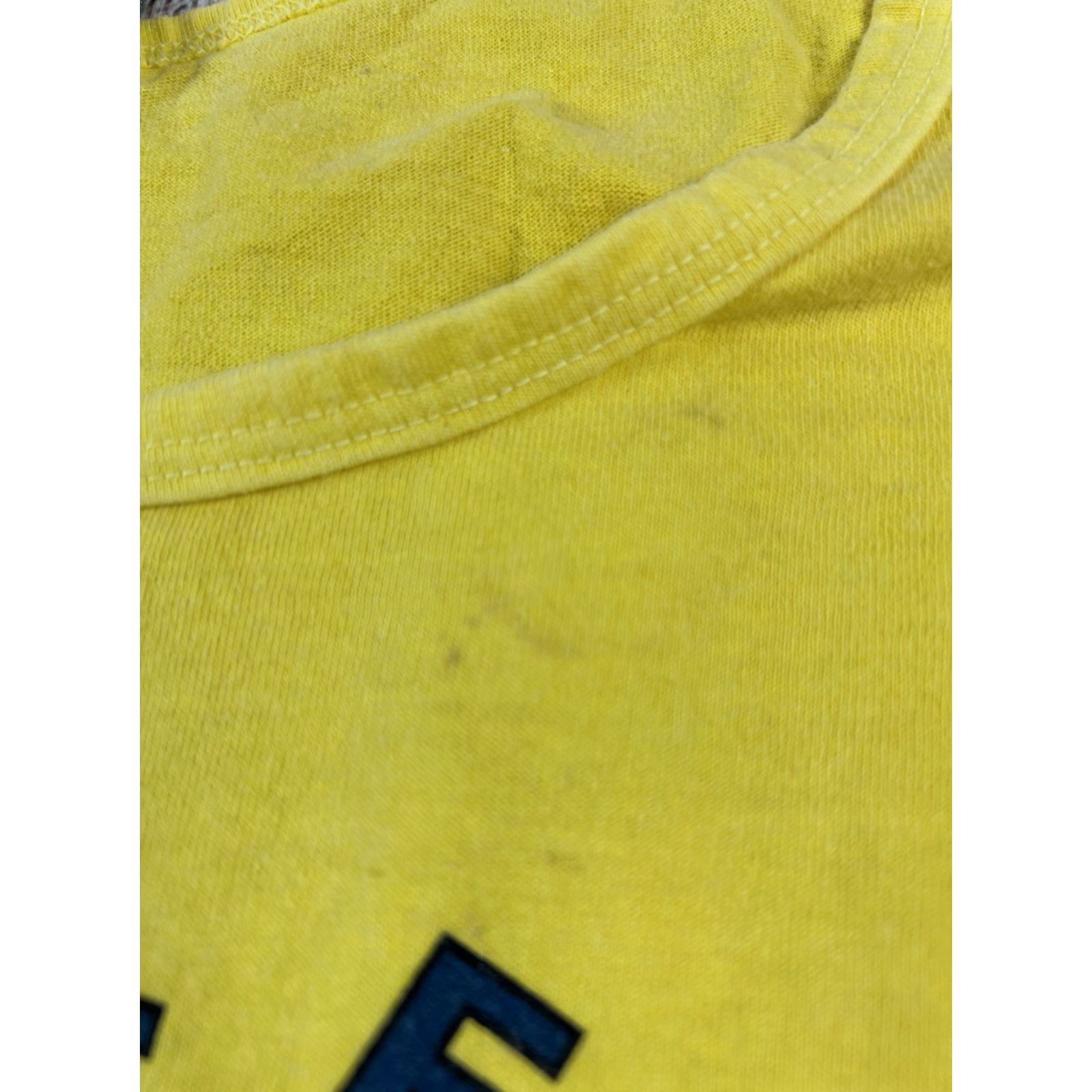 Anvil VINTAGE Anvil Shirt Tank Top 90s Zoo Illinois Run For Animals Yellow XL Men Sleeveless Graphic Print Shirt Size US XL / EU 56 / 4 - 4 Thumbnail