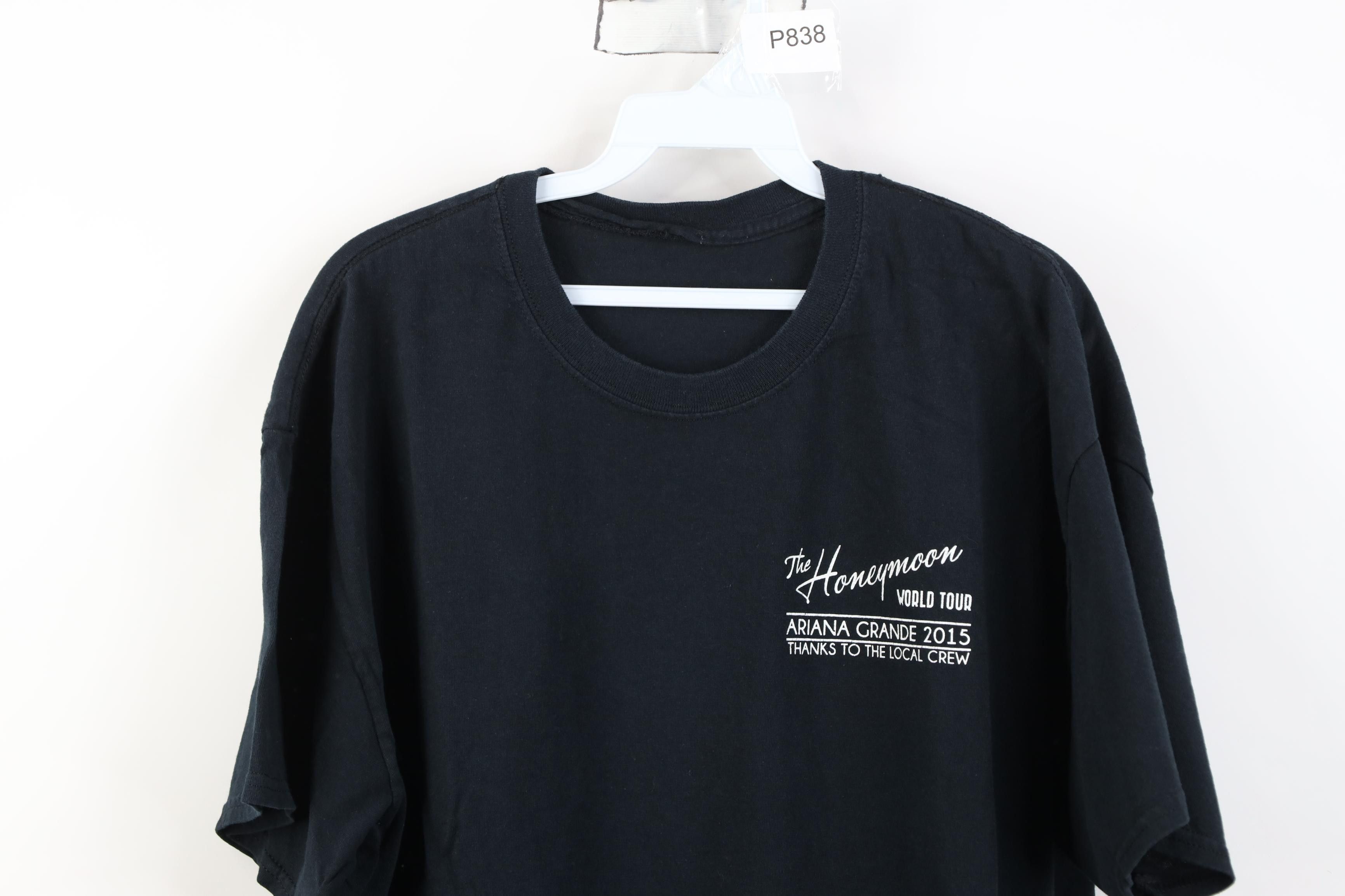 Vintage Y2K Crew 2015 The Honeymoon World Tour Ariana Grande T-Shirt Size US XL / EU 56 / 4 - 2 Thumbnail