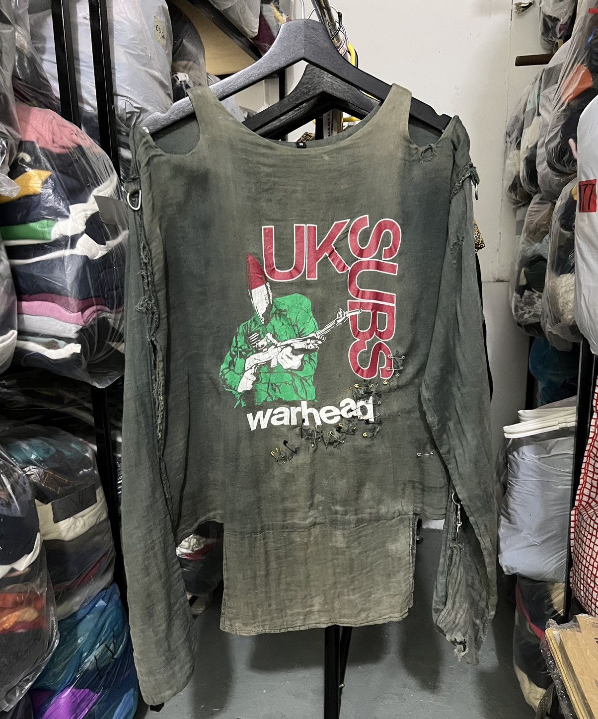 Seditionaries × Vintage Vintage Distressed UK Subs Warhead Punk Muslin Shirt Size US M / EU 48-50 / 2 - 13 Thumbnail