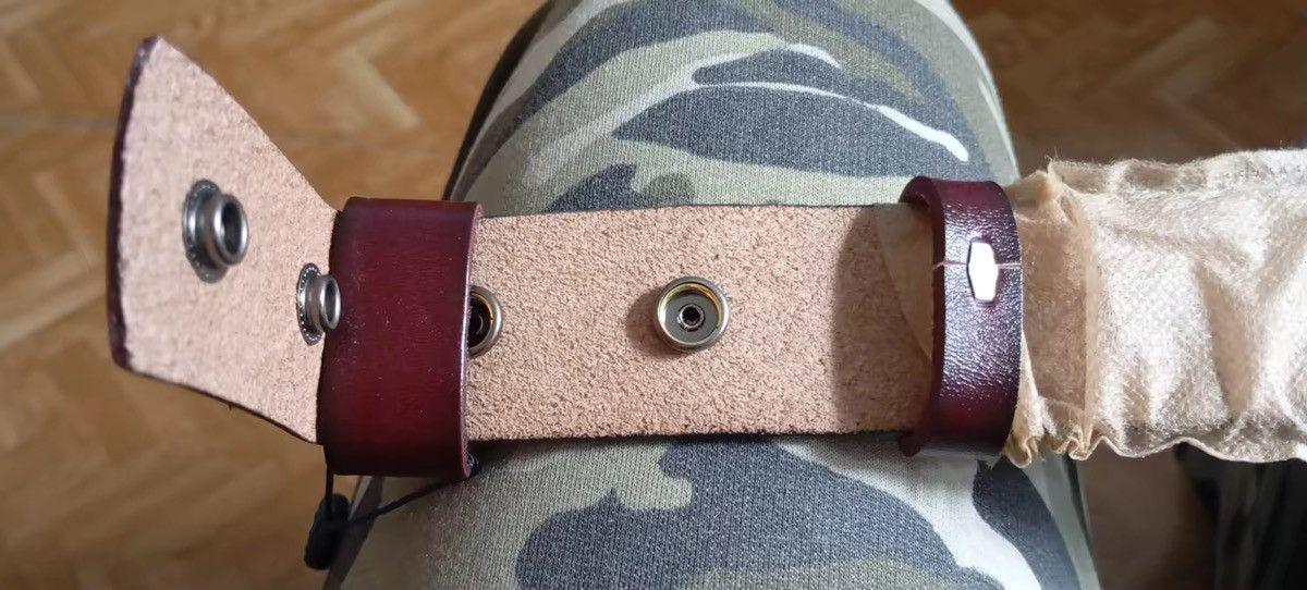 Japanese Brand × Leather Genuine Leather Belt Bison Denim Size ONE SIZE - 5 Thumbnail