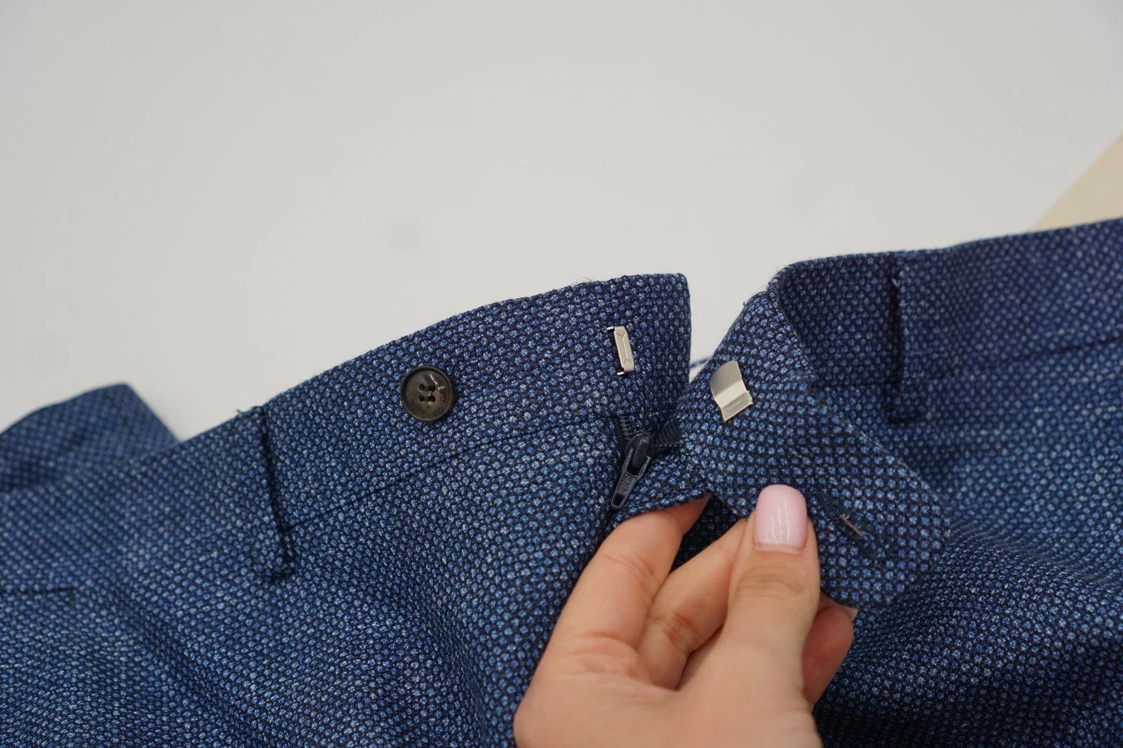 Suitsupply Men Suitsupply Pants Silk Wool Linen Blue Size UK/US48 Size 48R - 3 Thumbnail