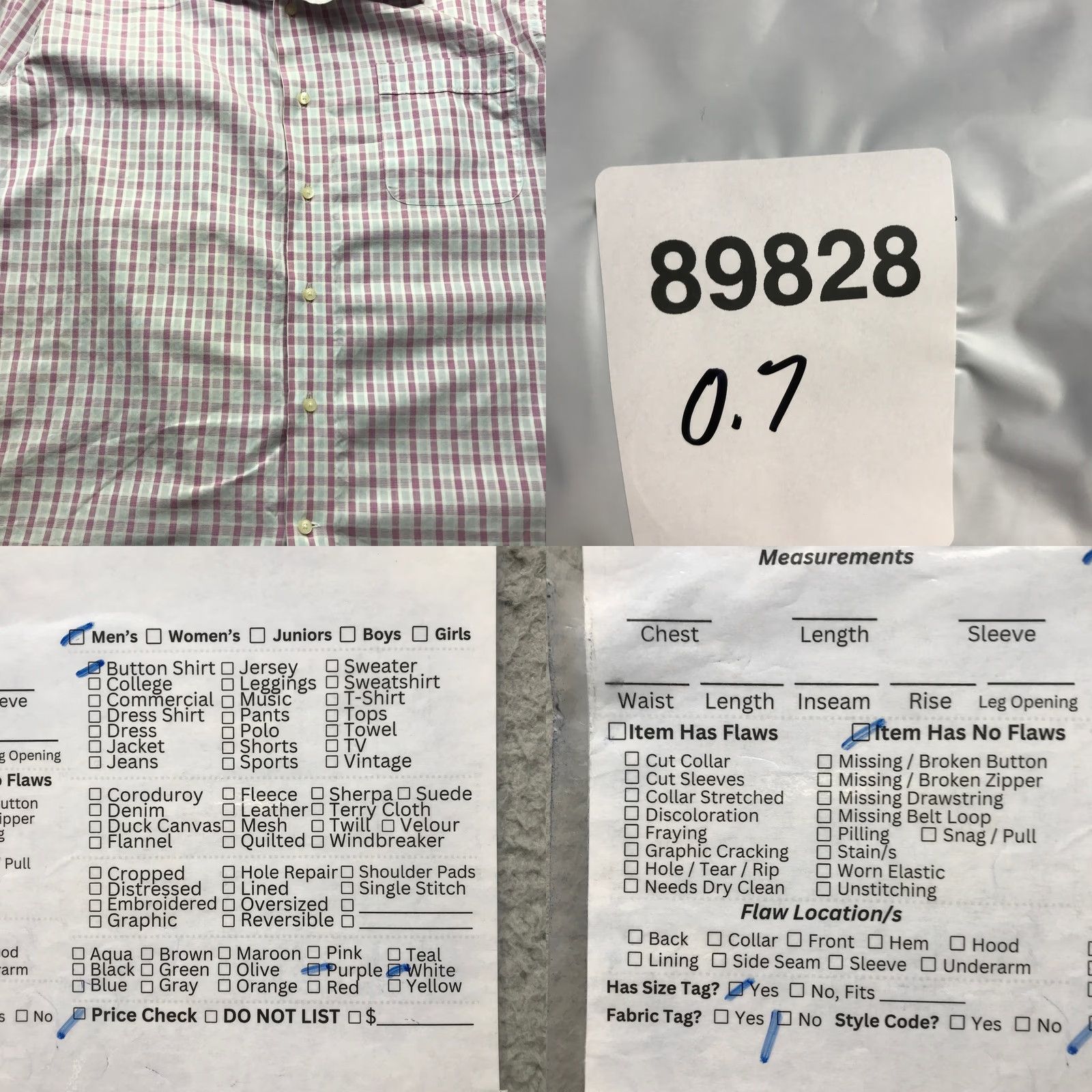 Tommy Bahama VINTAGE Tommy Bahama Dress Shirt Mens XL 17.5 34-35 Long Sleeve Button Up Blue Purple Plaid Check Logo Shirt Size 46R - 8 Thumbnail