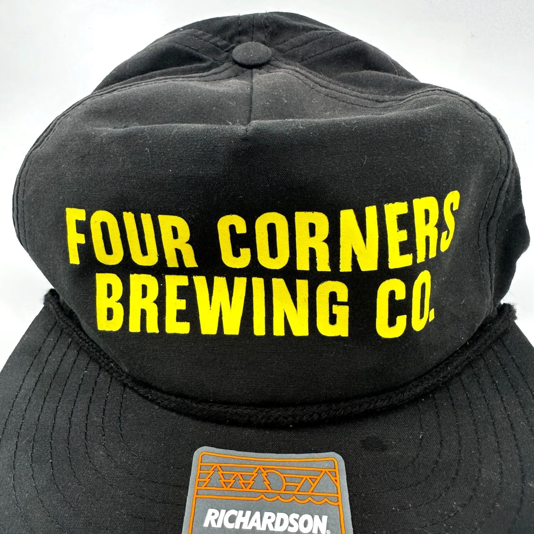 Vintage Richardson Four Corners Brewing Co. Hat Mens Snapback Black Adjustable Size ONE SIZE - 2 Thumbnail