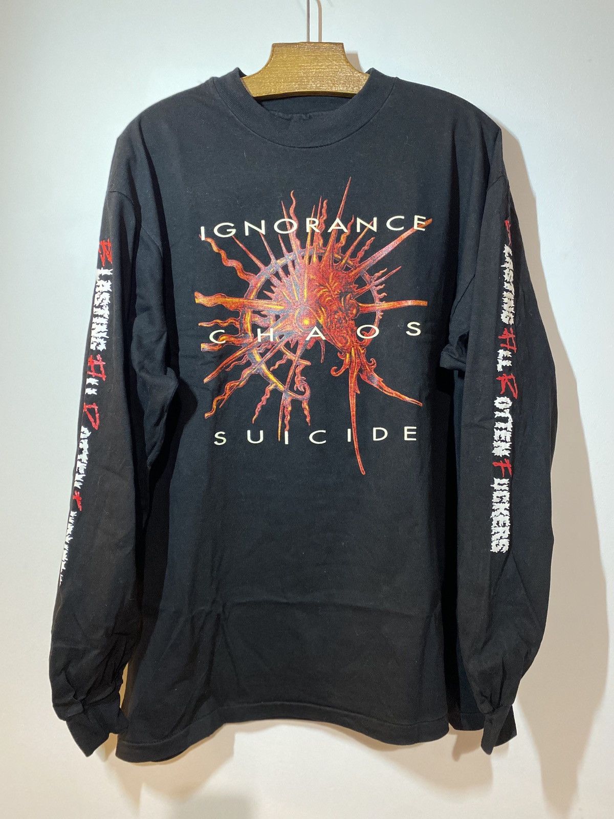 Band Tees × Vintage Vintage B.A.R.F Blast All Rotten F• 90s Longsleeve shirt Size US XL / EU 56 / 4 - 1 Thumbnail