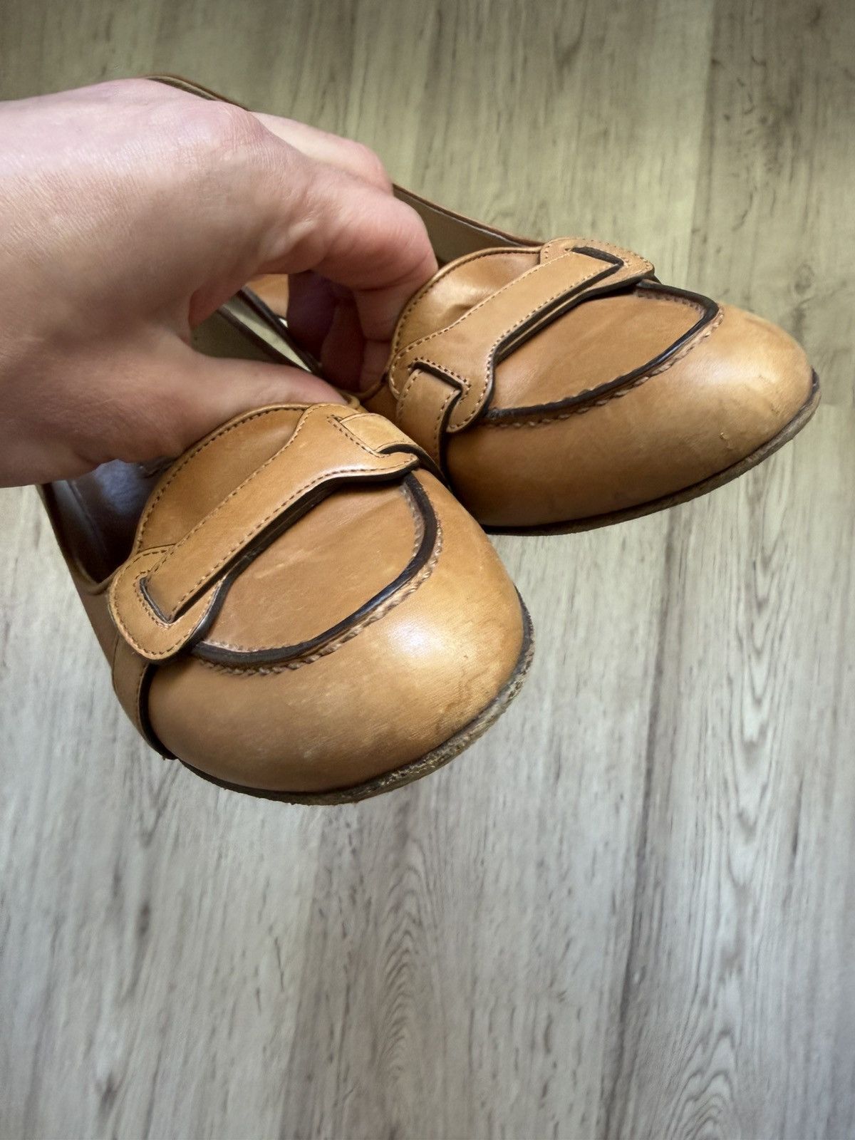 Ralph Lauren Purple Label Ralph Lauren Collection Italy Leather Loafer Pumps Tan High Size US 9.5 / IT 39.5 - 3 Thumbnail