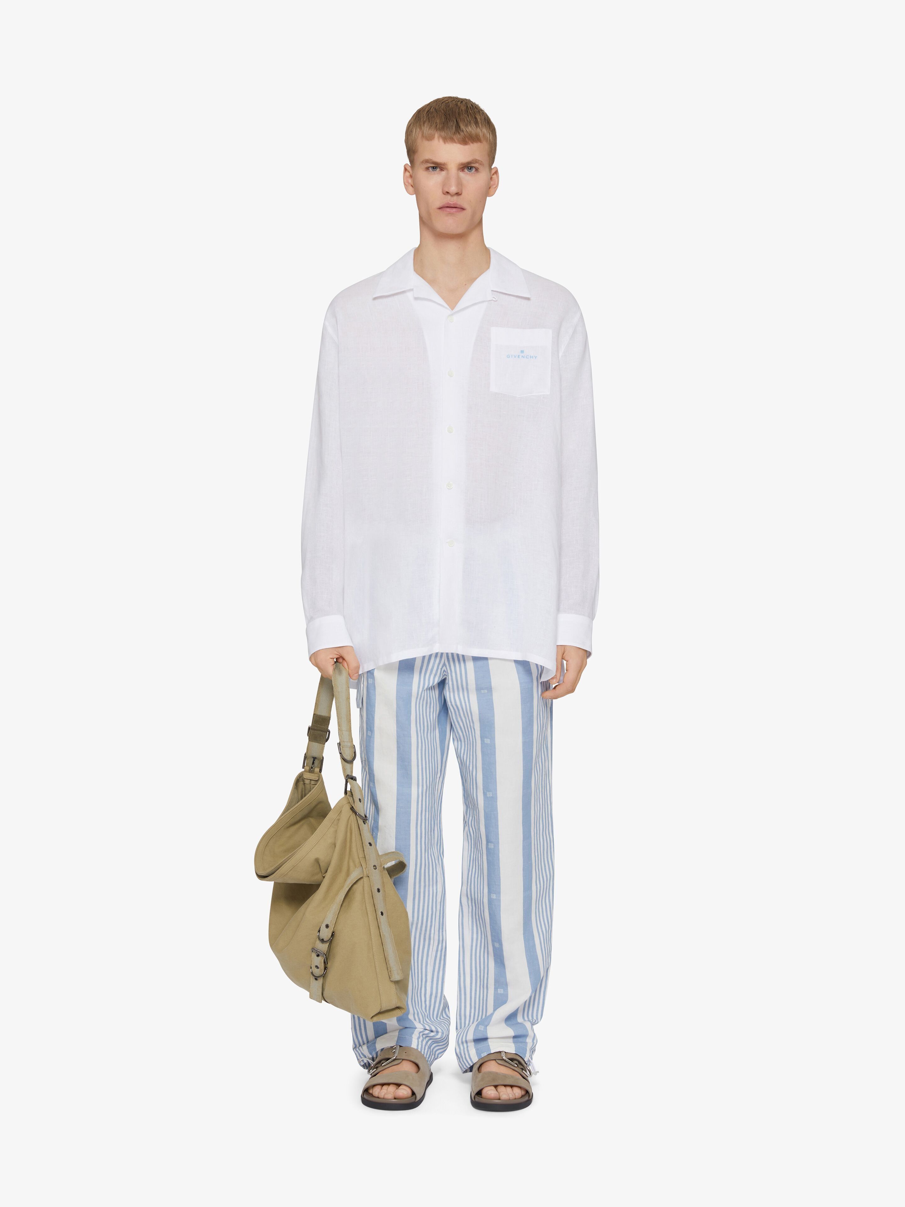 Givenchy o1w1db10925 Base Long Sleeve Shirt in White Size US L / EU 52-54 / 3 - 2 Thumbnail