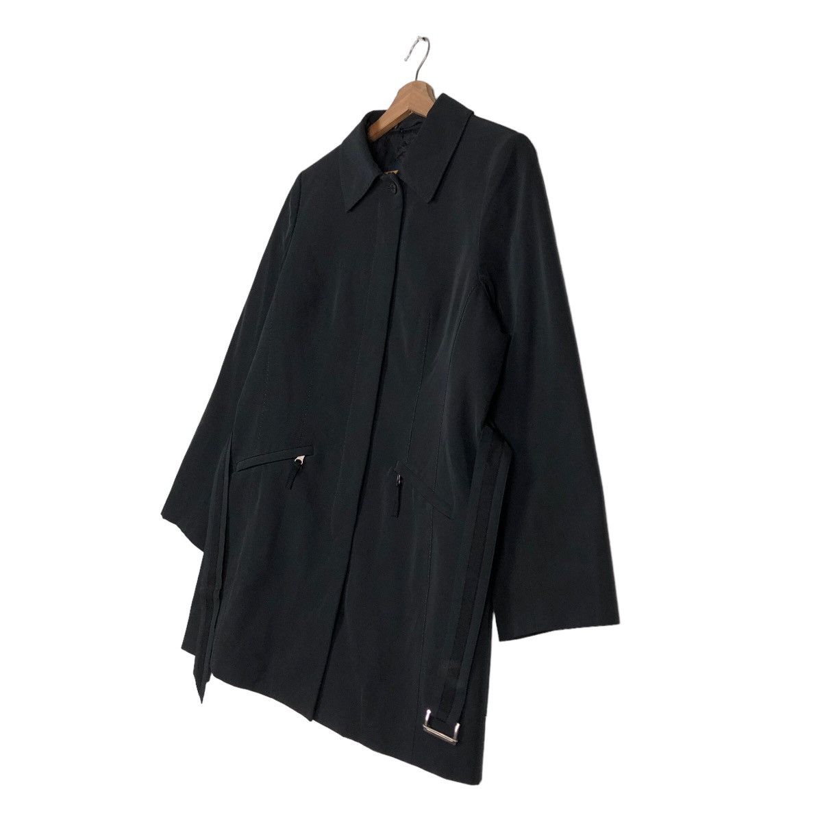 Vintage 🔥Rich Black - Fly Jacket Robed Aquascutum London Japan Made Size US M / EU 48-50 / 2 - 2 Thumbnail