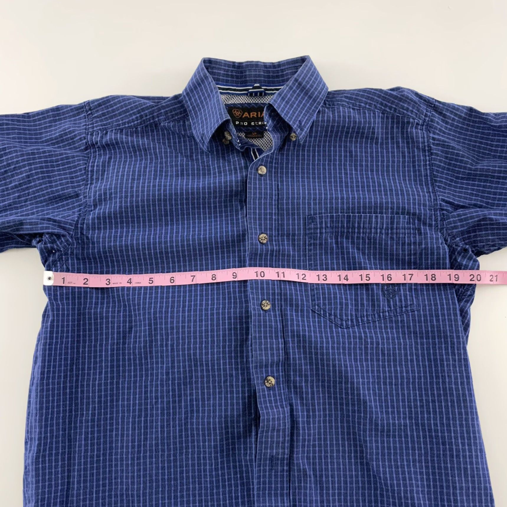 Ariat Ariat Pro Series Plaid Long Sleeve Button-Up Shirt Men's S Blue Size US S / EU 44-46 / 1 - 4 Thumbnail