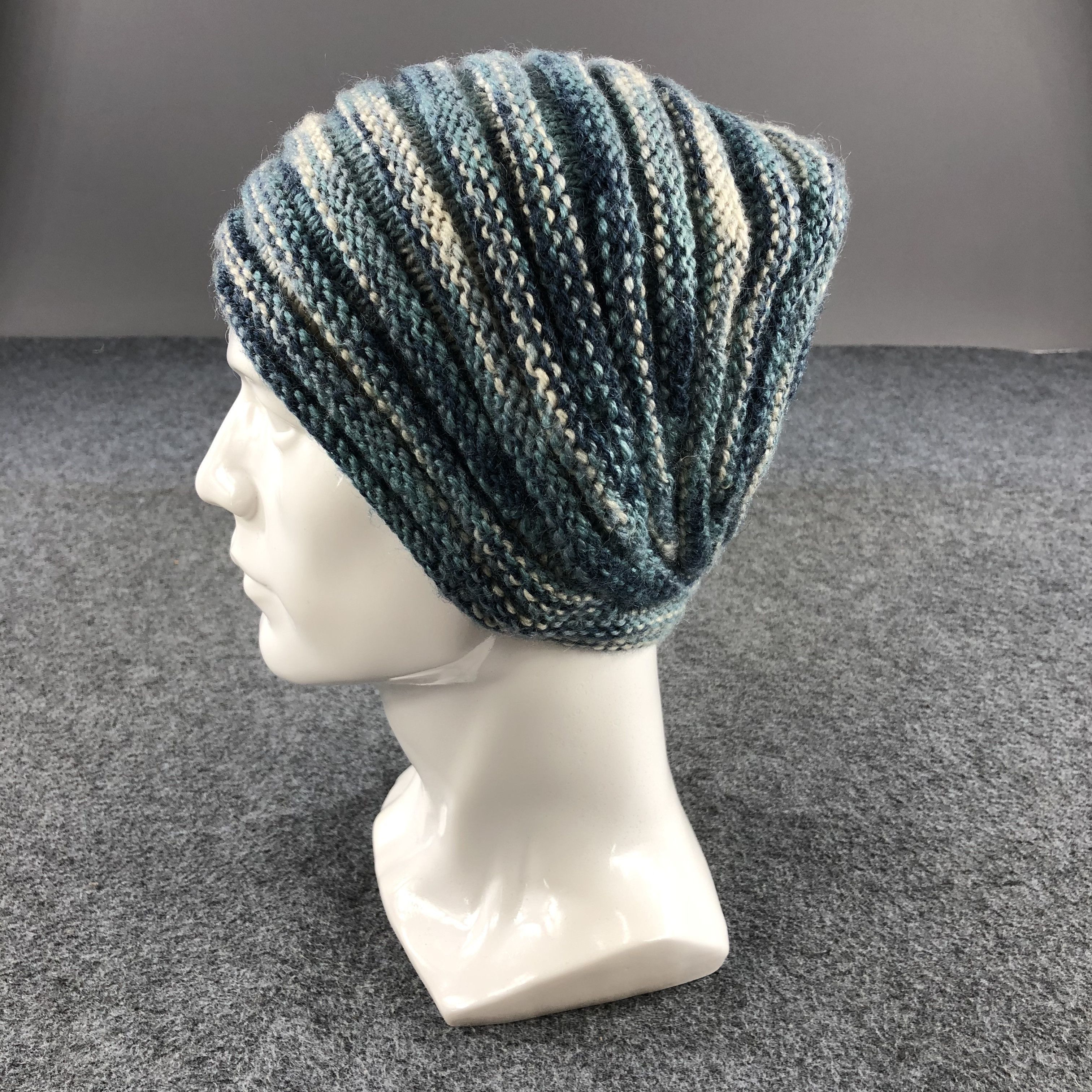 Vintage Unknown Pleated Beanie Snowcap Snow Hat Winter Hat B348 Size ONE SIZE - 2 Thumbnail