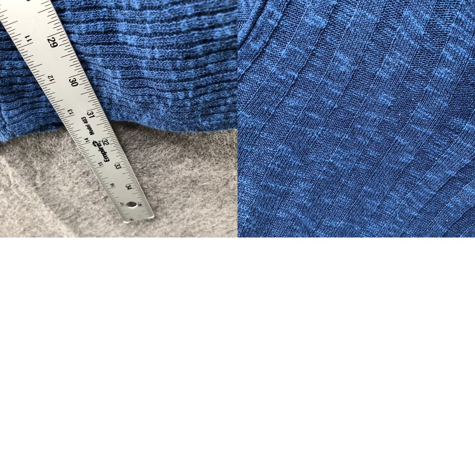 J. Jill VINTAGE J. Jill Cotton Linen Tunic Sweater Womens L Blue V-Neck Ribbed Breathable Size L / US 10 / IT 46 - 8 Thumbnail