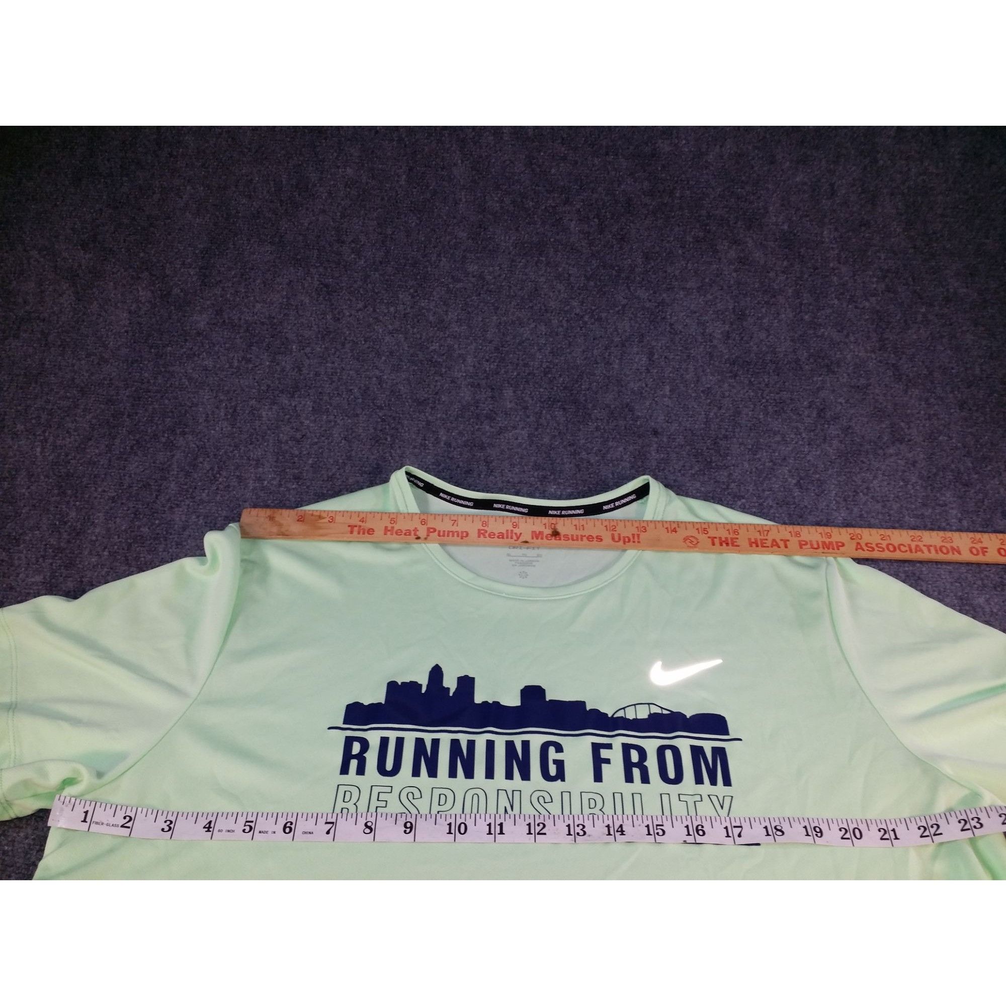 Nike Nike Tshirt Men Sz XL Lime Green Dri Fit Running From Respon Size US XL / EU 56 / 4 - 5 Thumbnail