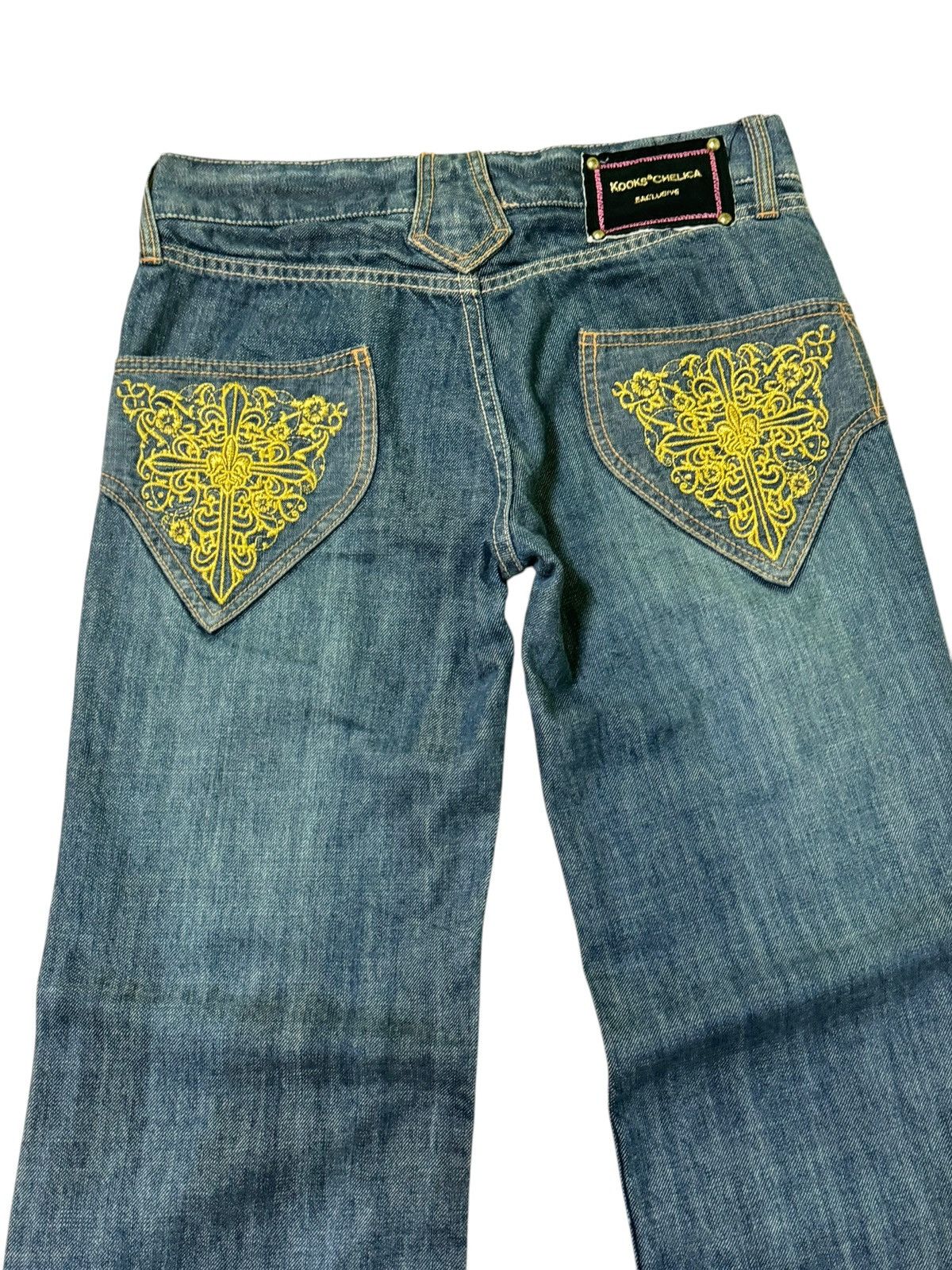 If Six Was Nine × Japanese Brand Flare KOOK & CHELICA Embroidered 6 Pocket Low Waist Denim Size US 28 / EU 44 - 9 Thumbnail