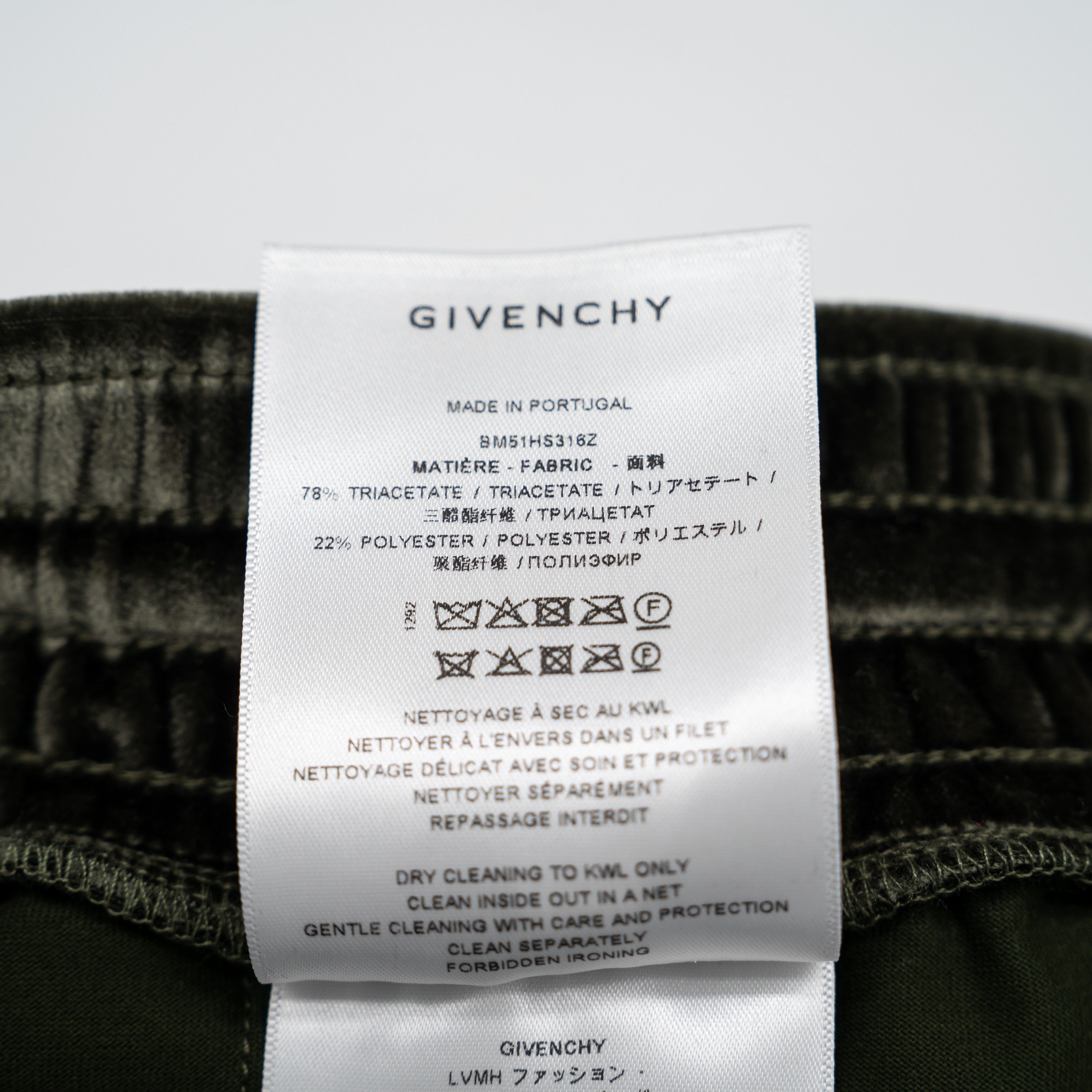 Givenchy M Givenchy Velvet Sweat Pants Green Monogram Size US 30 / EU 46 - 9 Thumbnail