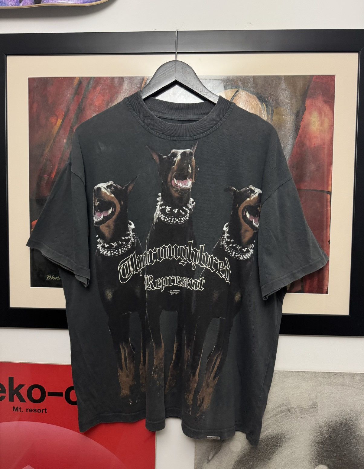 Represent Clo. Represent Thoroughbred Doberman Dog Oversized Washed Tee Size US M / EU 48-50 / 2 - 1 Thumbnail