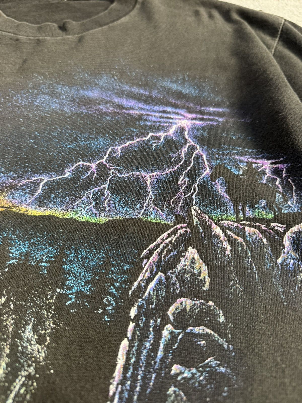 Vintage Vintage 90s Wild Horses Nature Moonlight & Thunder Art Shirt Size US M / EU 48-50 / 2 - 7 Thumbnail