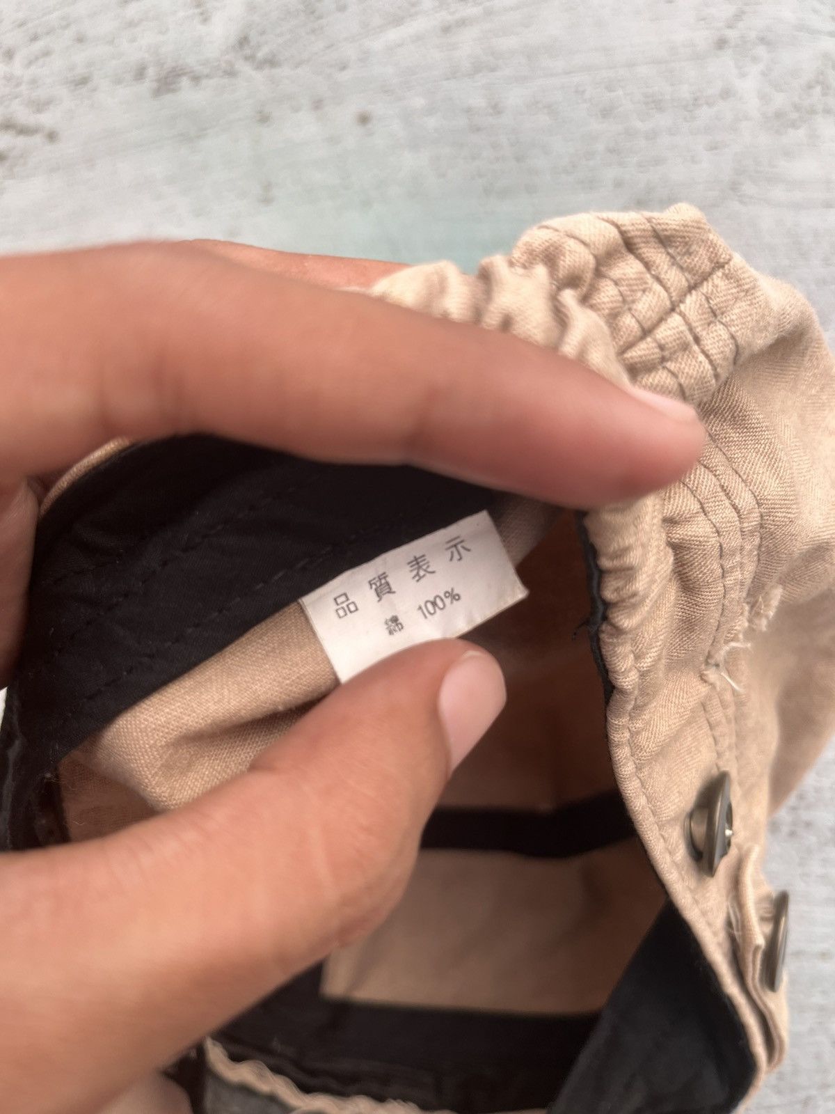 If Six Was Nine × Japanese Brand × Le Grande Bleu (L.G.B.) JAPANESE TWO FOLD DISTRESSED STUDED CADET HAT PUNK Y2K Size ONE SIZE - 3 Thumbnail
