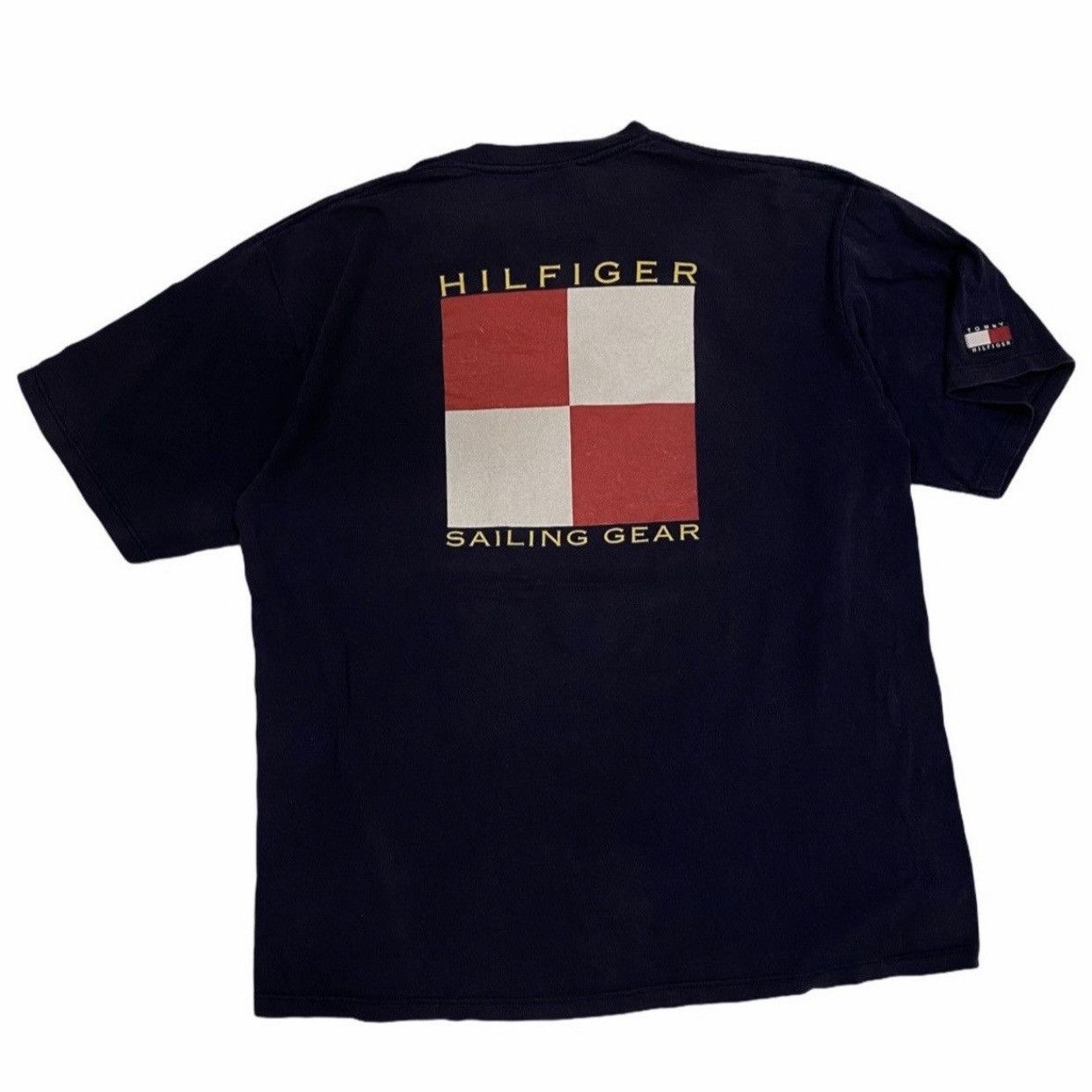 Tommy Hilfiger × Vintage Vintage 90s Tommy Hilfiger Sailing Gear Flag Tee Size US L / EU 52-54 / 3 - 1 Thumbnail