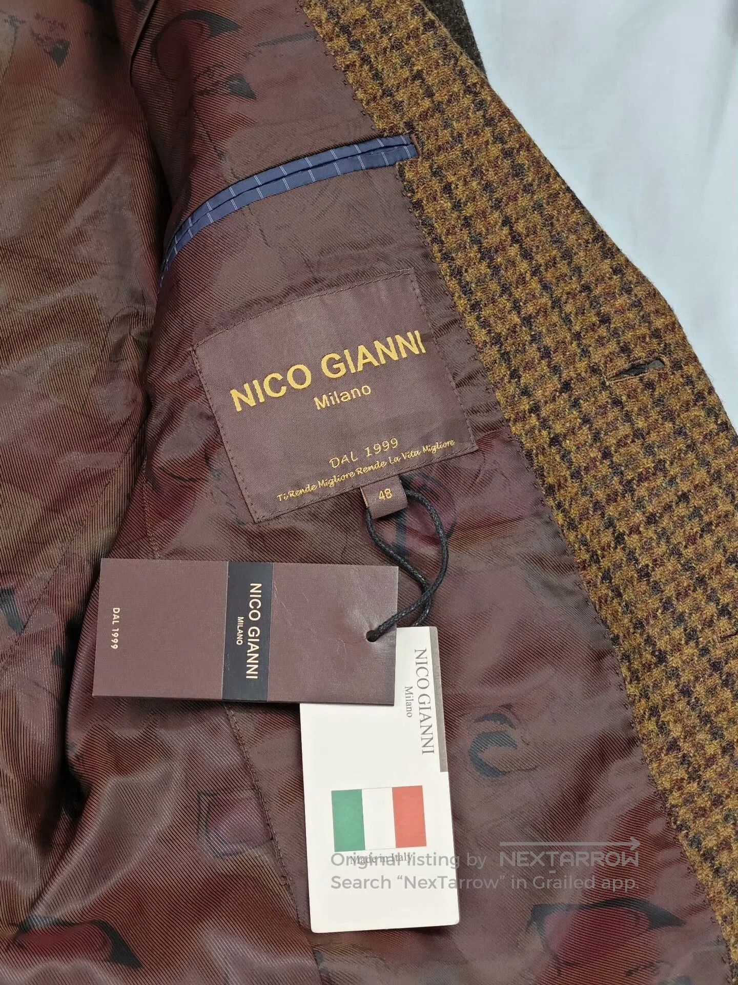 Japanese Brand Italian Wool Casual Blazer by Nico Gianni. Size US S / EU 44-46 / 1 - 7 Thumbnail
