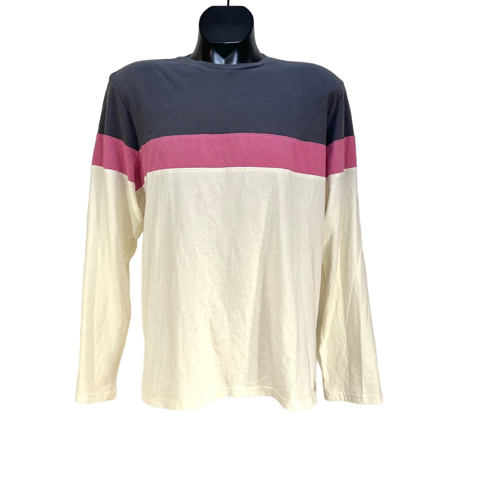 Marine Layer Jacob Pieced Long Sleeves Crewneck Shirt Top
