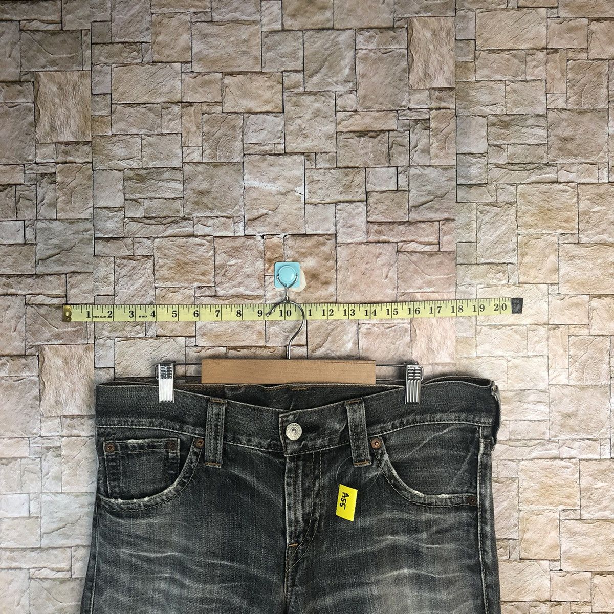 Levi's 502 Levis Black Distressed Denim Pants #A55 Size US 34 / EU 50 - 4 Thumbnail