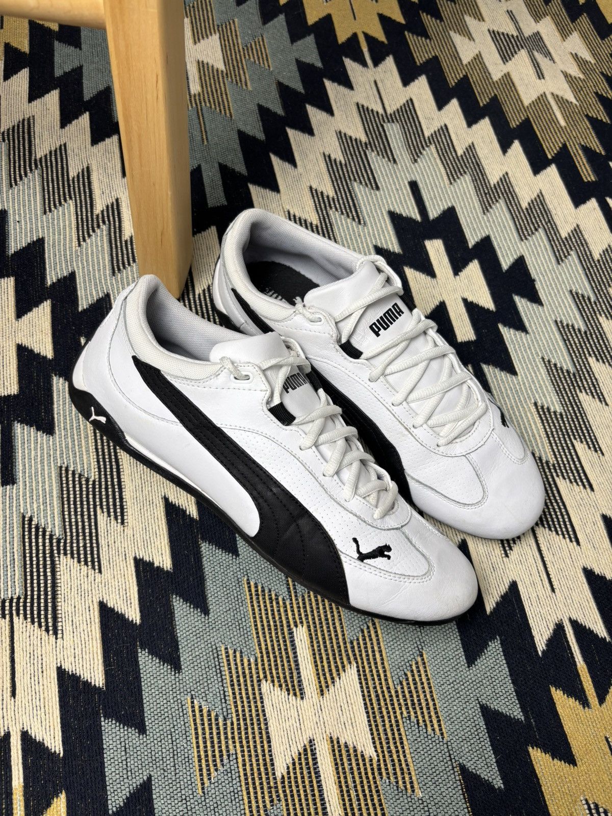 Puma Puma Speedcat leather shoes white and black Size US 10.5 / EU 43-44 - 1 Thumbnail