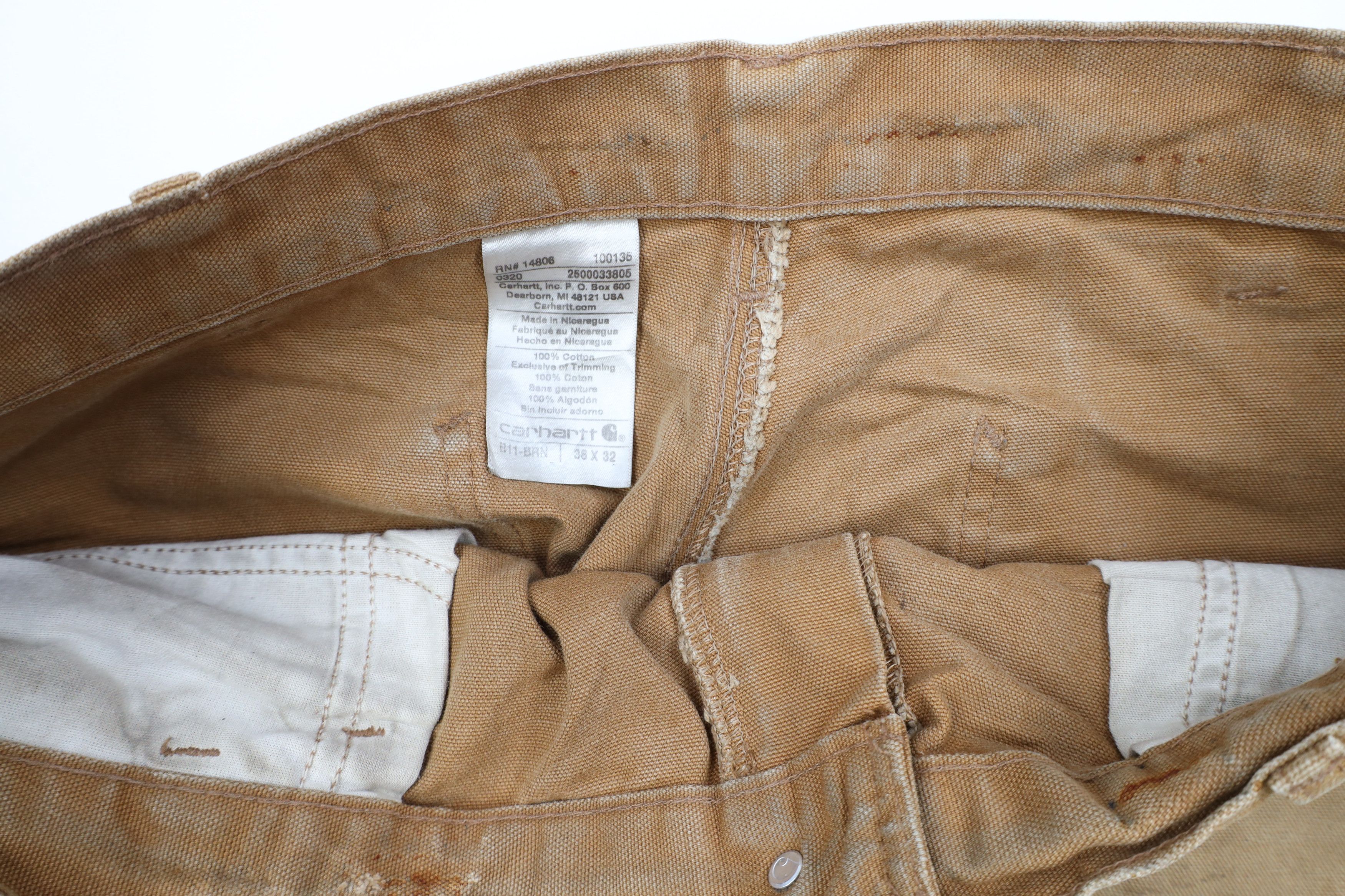 Carhartt Carhartt Thrashed Spell Out Wide Leg Canvas Pants Duck Brown Size US 36 / EU 52 - 6 Thumbnail