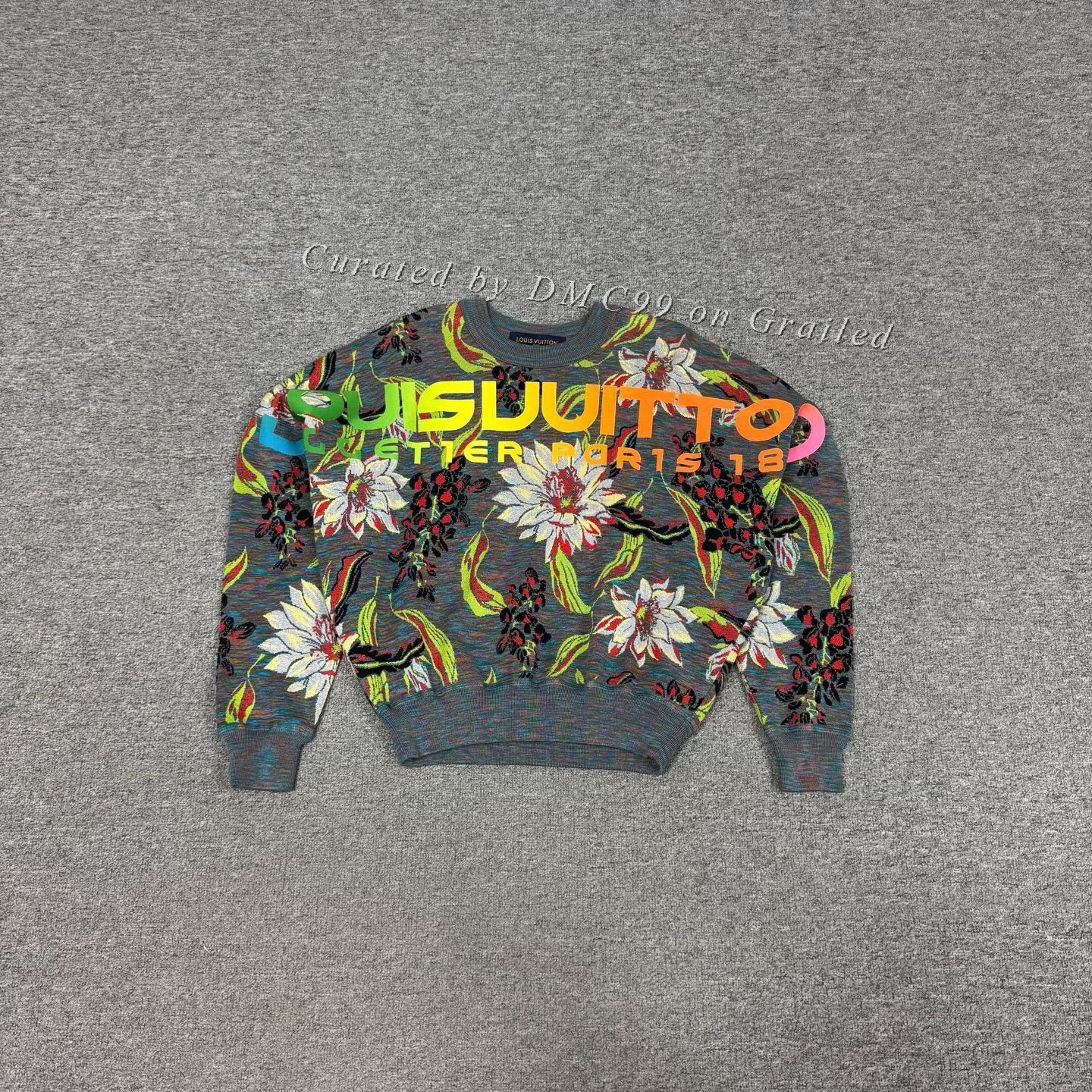 Louis Vuitton Louis Vuitton Floral Large Logo Knit Sweater XS Size XS / US 0-2 / IT 36-38 - 1 Thumbnail