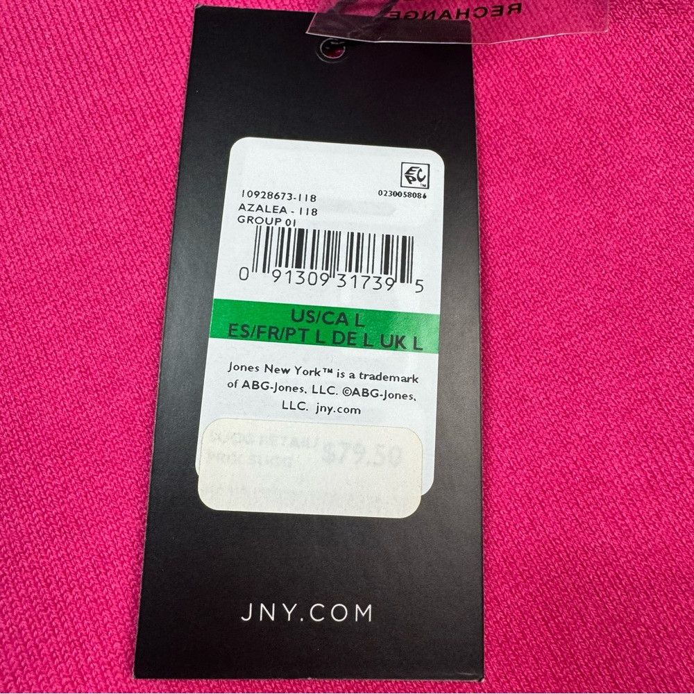 Jones New York NWT New $79 Jones New York Stitch Sleeve Azalea Pink Sweate Size L / US 10 / IT 46 - 7 Thumbnail