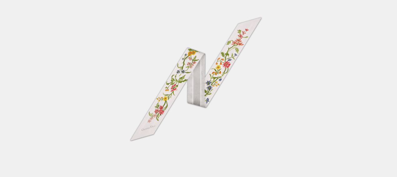 Dior o1w1db10424 Size: OS Dior Fleurs Mitzah Scarf in Multicolor Size ONE SIZE - 1 Thumbnail