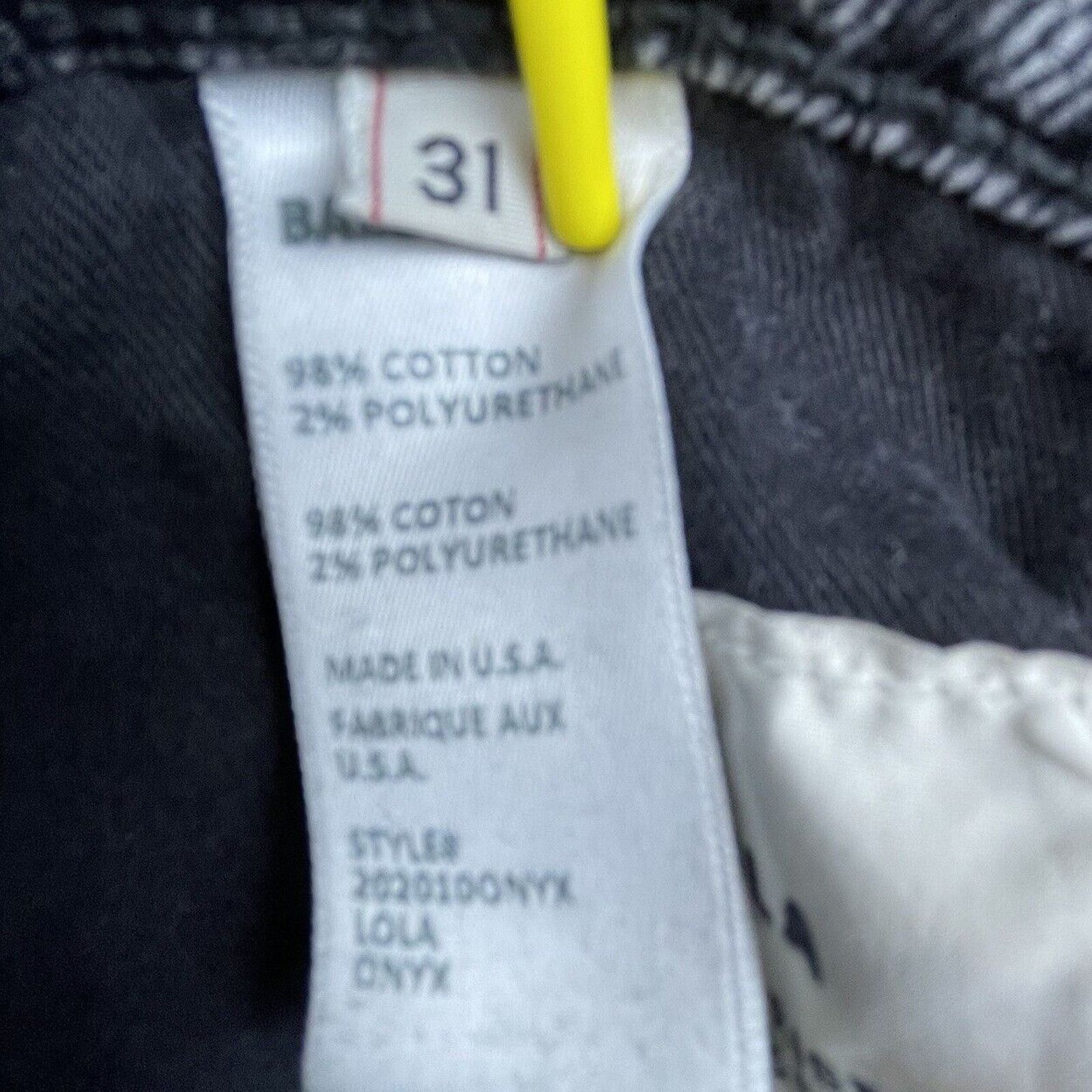 Baldwin Baldwin Kansas City Jeans Womens 31 Black Lola Straight USA Size 31" - 11 Thumbnail