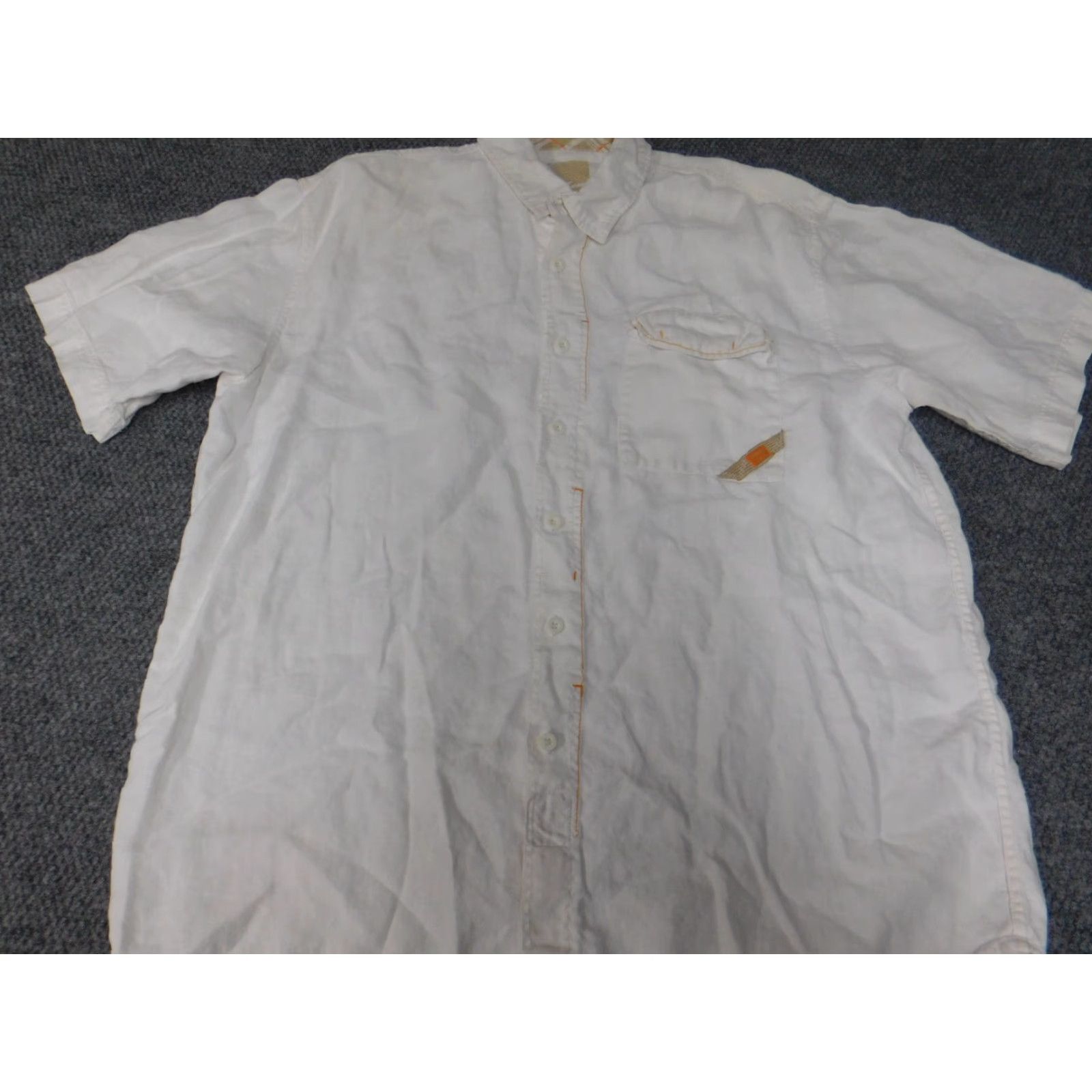 Pepe Jeans Pepe Jeans Shirt 2XL Mens Beige Short Sleeve Button-Up Knit Cotton 90s Vintage Collar-Down Button-Up Mens Boys? Size US XXL / EU 58 / 5 - 2 Thumbnail