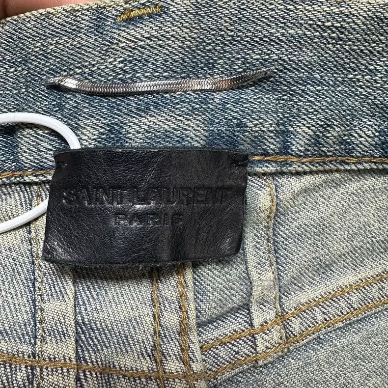 Saint Laurent Paris Saint Laurent Paris Cut and Washed Destroyed Denim Long Pa Size US 30 / EU 46 - 3 Thumbnail