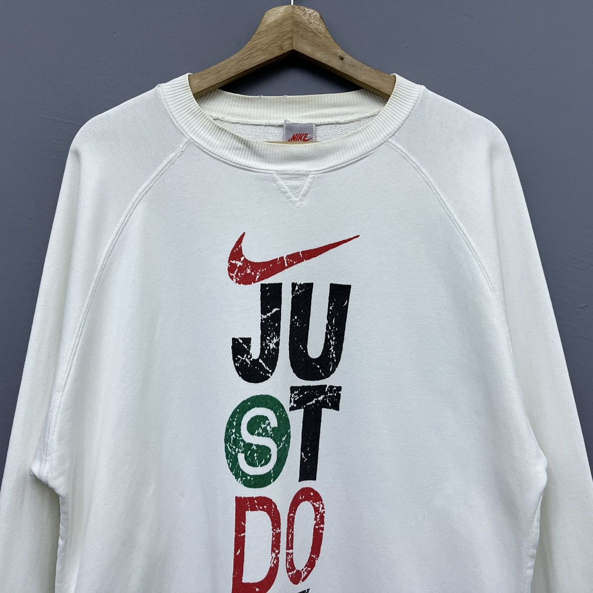 Nike Vintage 90s Nike Just Do It Crewneck Sweatshirt Size US L / EU 52-54 / 3 - 3 Thumbnail