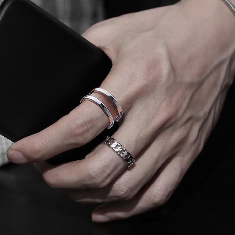 Jewelry Vintage Jewelry Rings Open Size Chrome Ring (Size 7-13) Size ONE SIZE - 1 Thumbnail
