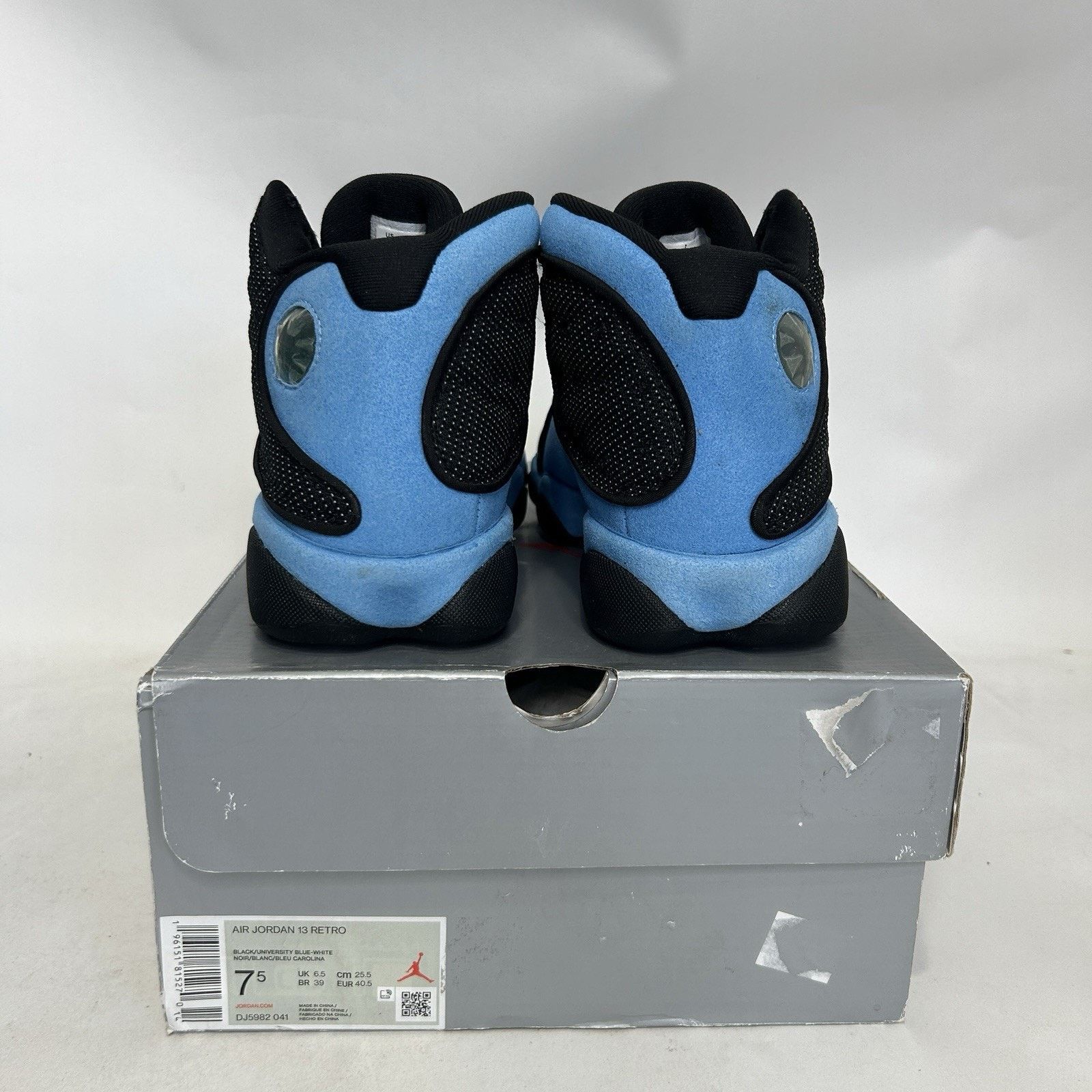 Jordan Brand Nike Air Jordan 13 Retro OG “Black University Blue” Size US 7.5 / EU 40-41 - 4 Thumbnail