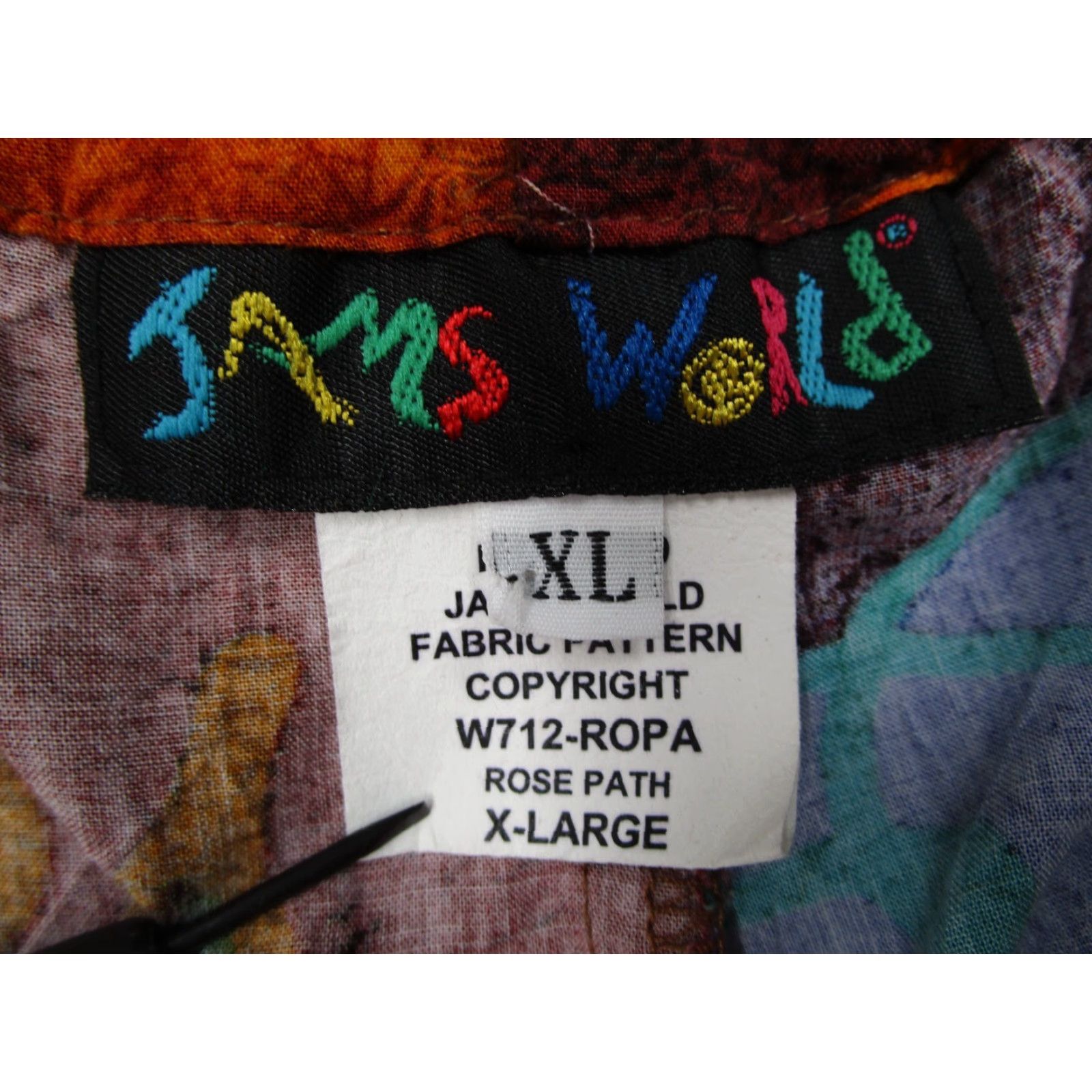 Jams World Jams World Pants Women XL Multicolor Rose Path Capri Made in USA 38x19 Size 40" / US 18 - 3 Thumbnail