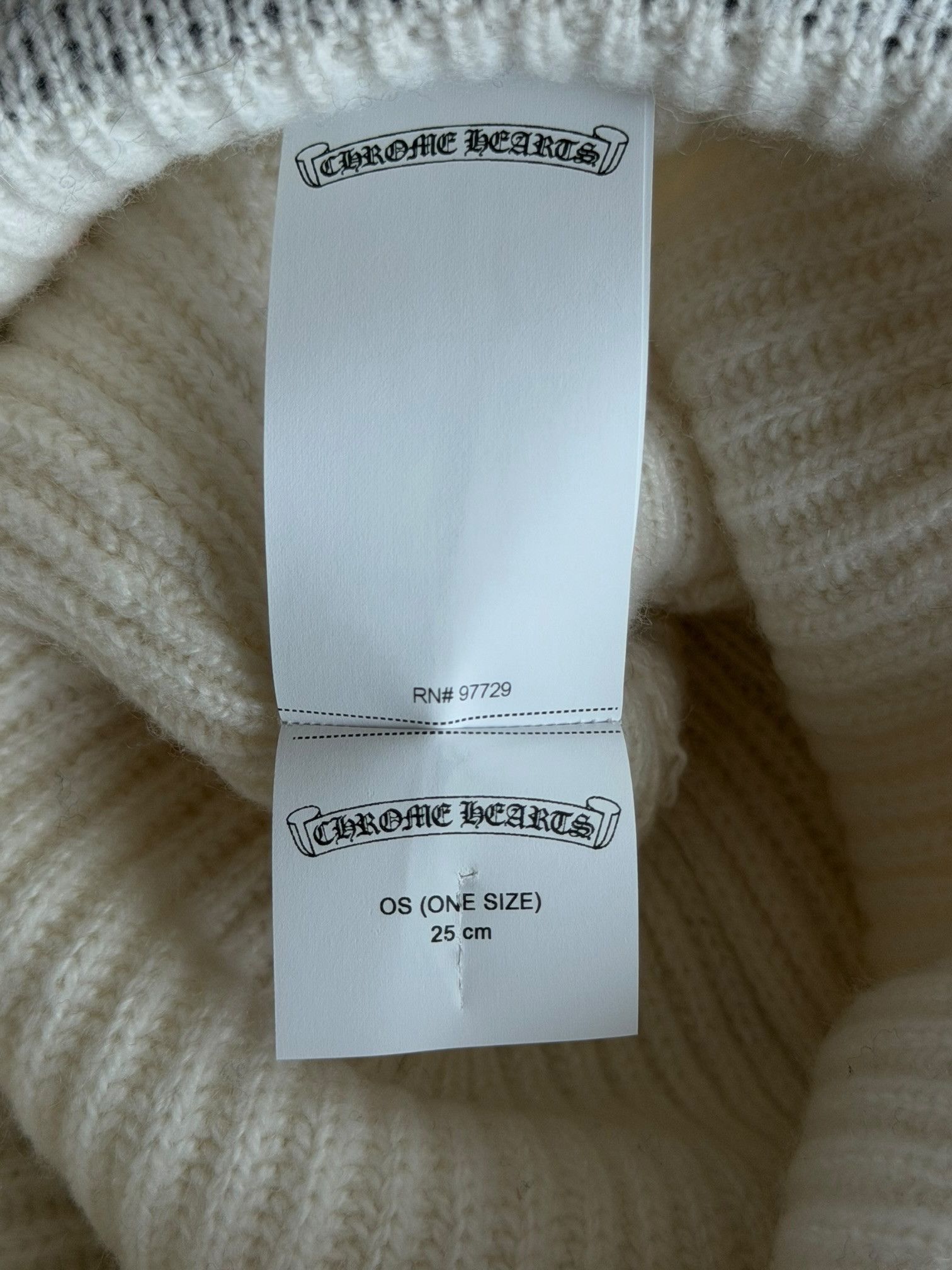 Chrome Hearts Chrome Hearts White & Black Cross Logo Cashmere Beanie Size ONE SIZE - 4 Thumbnail