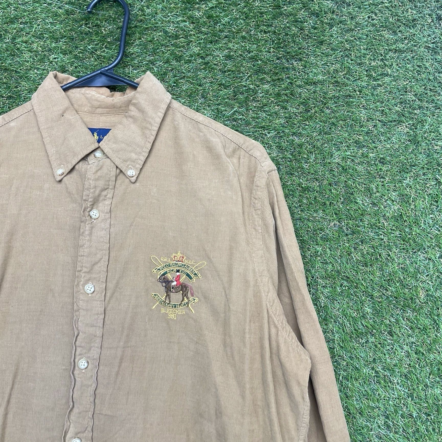 Polo Ralph Lauren Polo Ralph Lauren Shirt Mens M Corduroy Beiges 54 in Chest Button-Up Collared Crest Logo 90s Vintage Casual Classic Polo Ralph Lauren Size US M / EU 48-50 / 2 - 3 Thumbnail