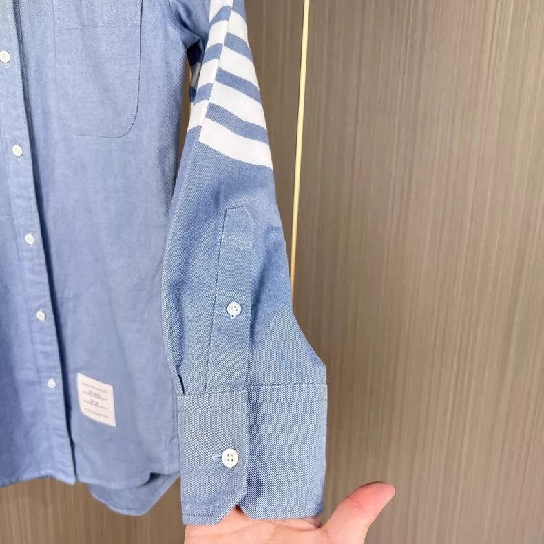 Thom Browne Thom Browne size38 Four-barrel striped shirt Size US XXS / EU 40 - 4 Thumbnail