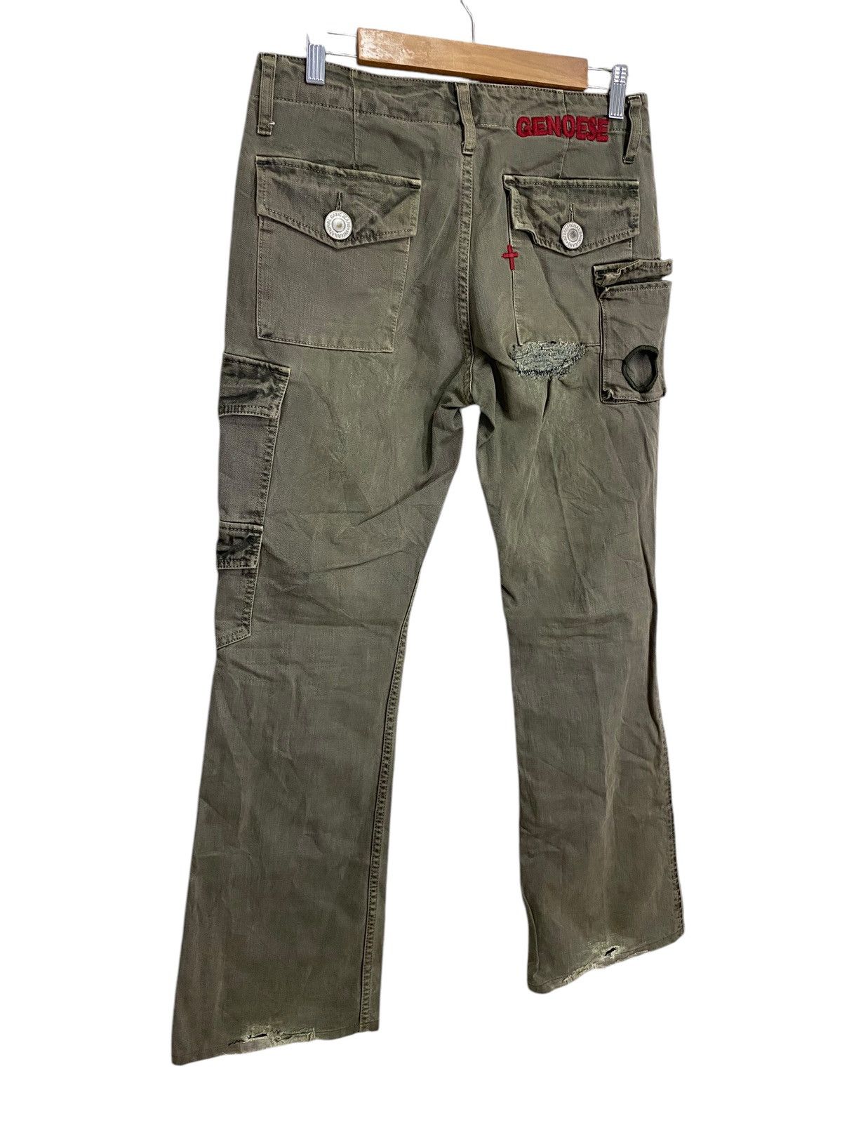 If Six Was Nine 🔥PUNK FASHION🔥Genoese flared pant multipocket distressed Size US 32 / EU 48 - 8 Thumbnail