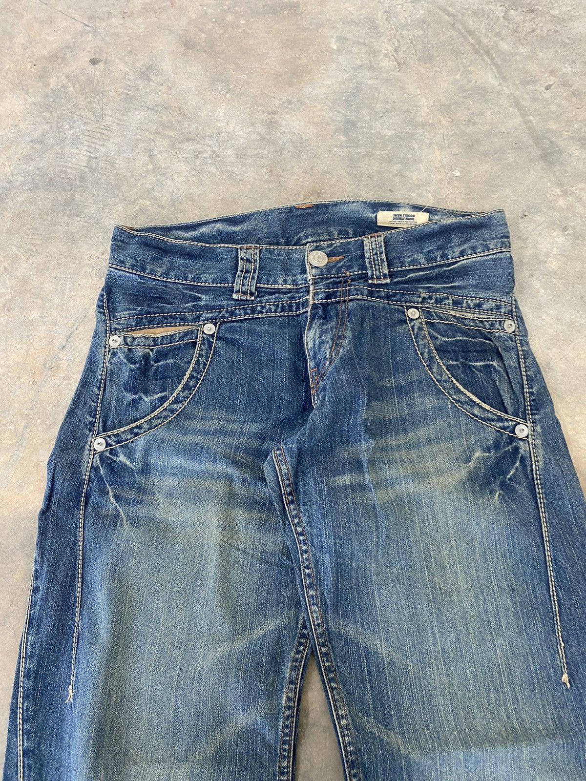 Hysteric Glamour Sick☠️ DoubleName Double Waist Wash Jeans Punk Grunge Size US 32 / EU 48 - 6 Thumbnail