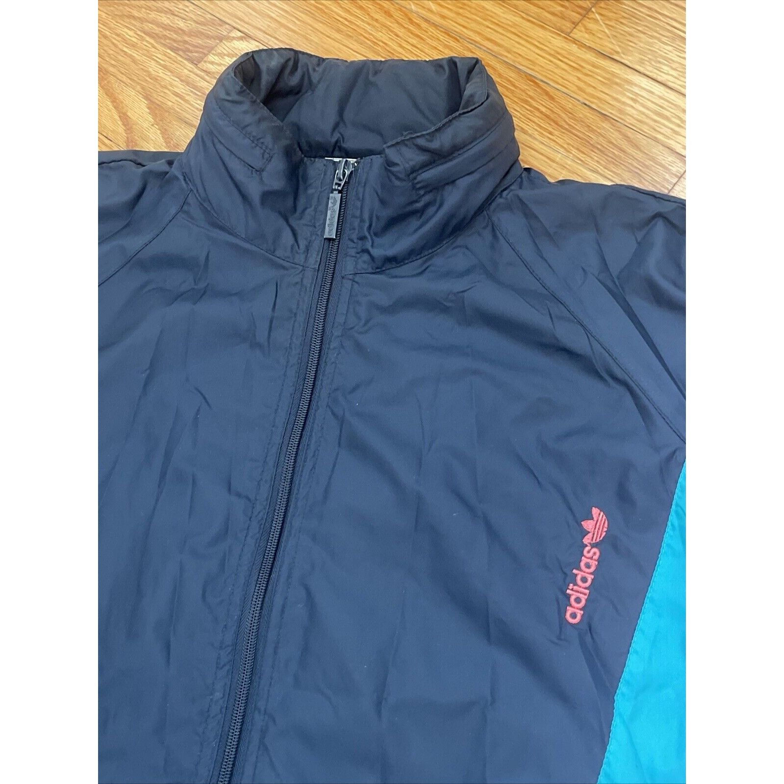 Adidas Vintage 90's Medium Adidas 3 Stripes Full Zip Lightweight Wi Size US M / EU 48-50 / 2 - 3 Thumbnail