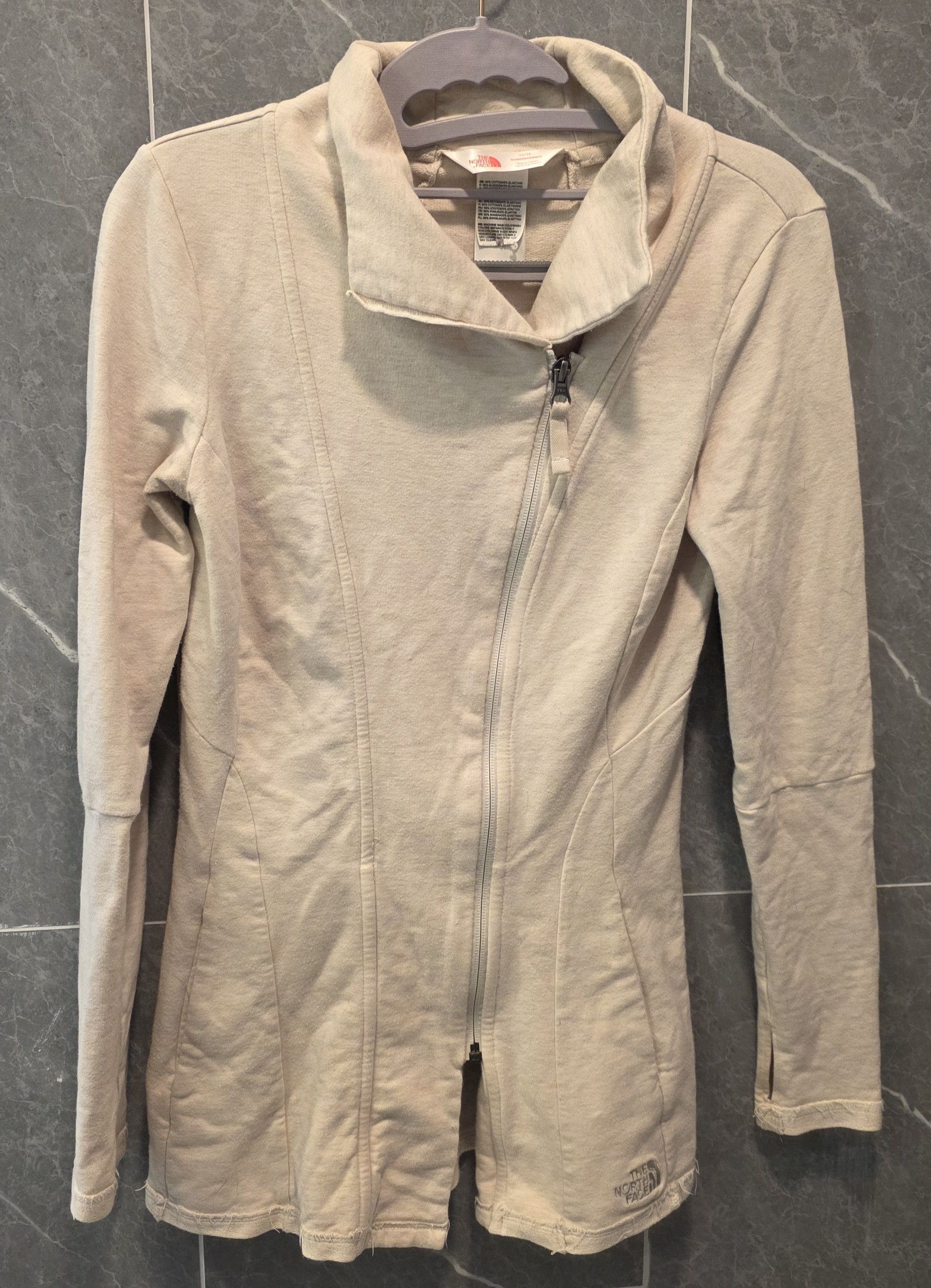 The North Face The North Face Oatmeal Diagonal Zip Athletic Sweater XS Size XS / US 0-2 / IT 36-38 - 1 Thumbnail