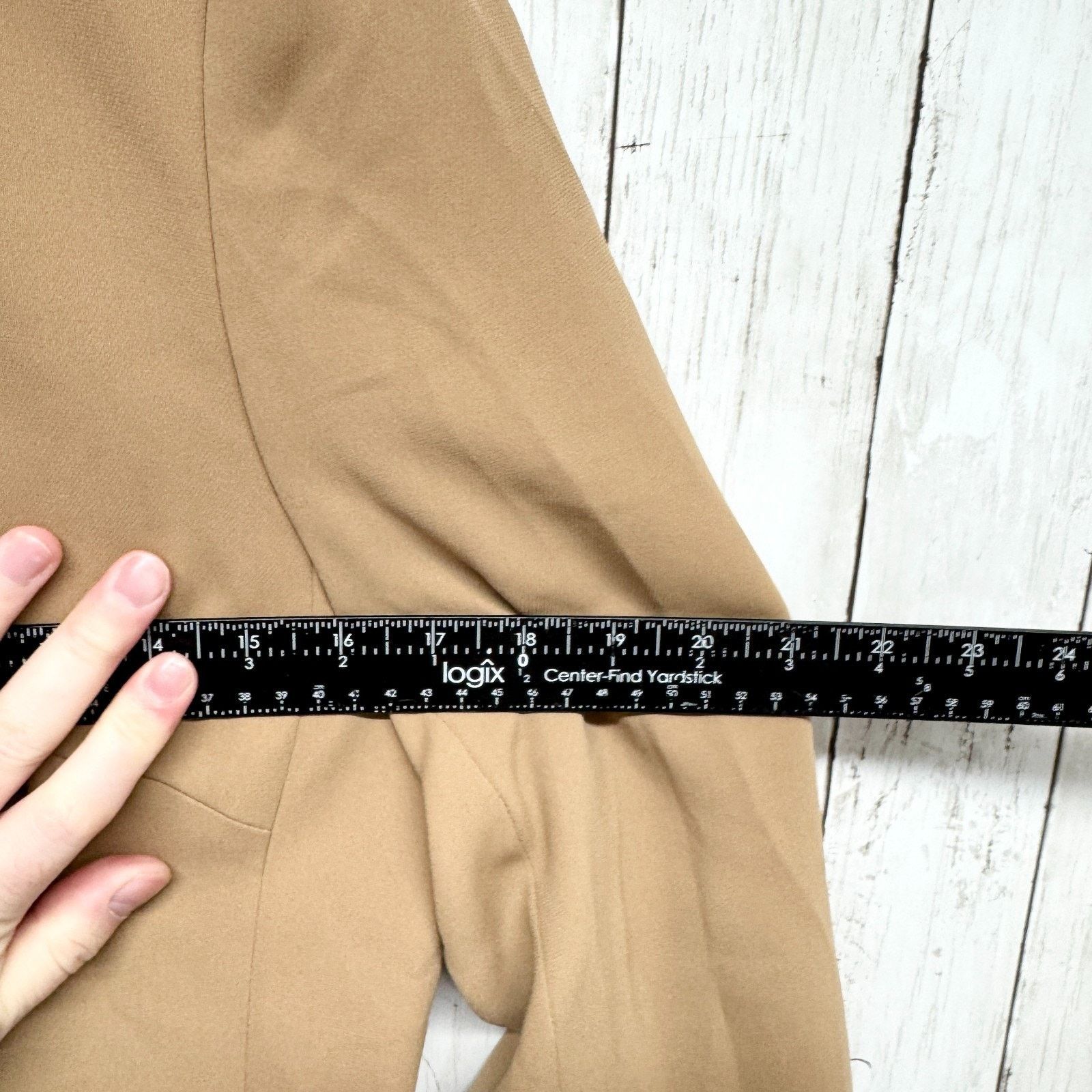 Other Josephine Chaus Jacket Size 10 Tan Mock Neck Button Collar Size L / US 10 / IT 46 - 6 Thumbnail