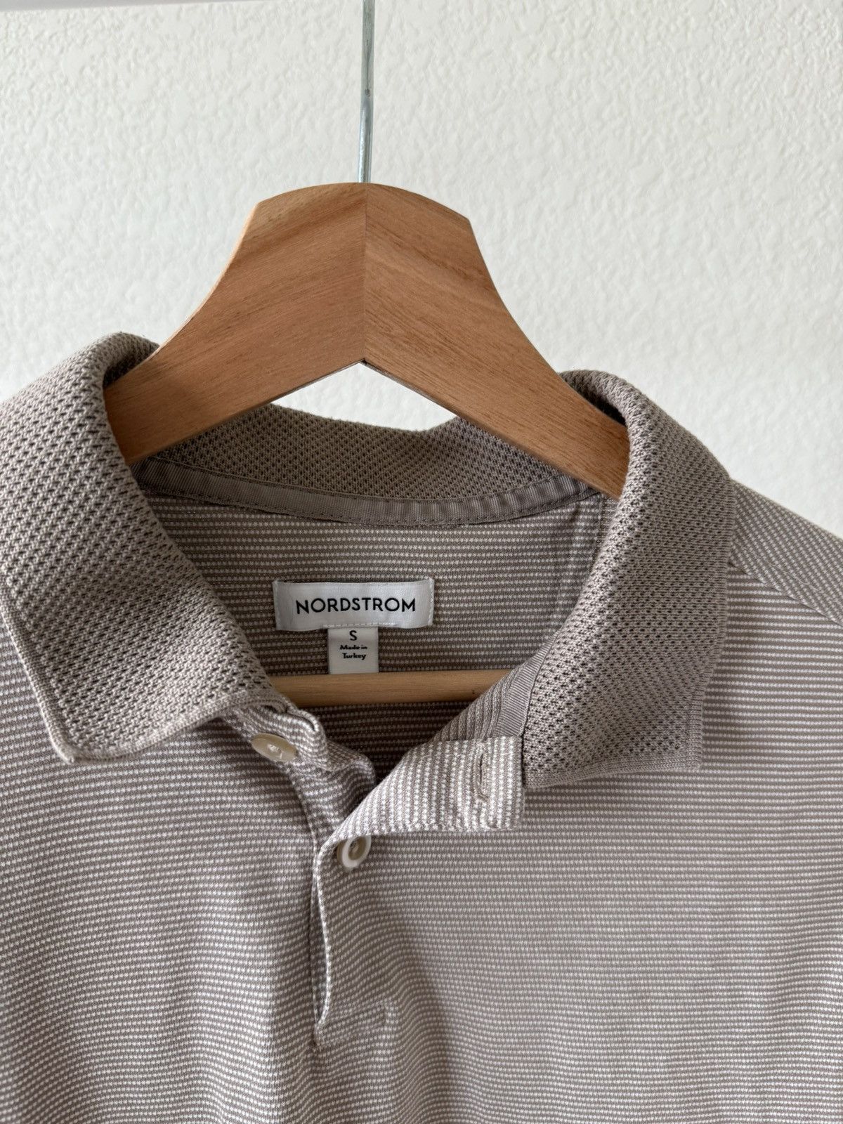 Nordstrom Polo Shirt - Beige/Dark Tan Size US S / EU 44-46 / 1 - 3 Thumbnail