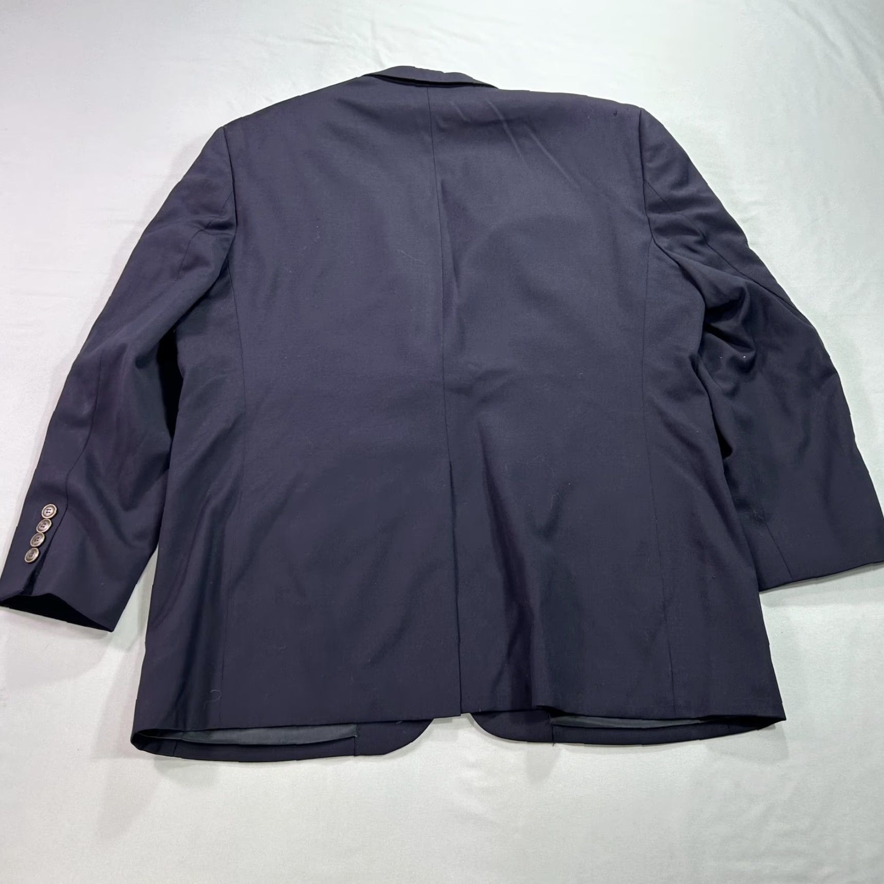 Joseph Joseph & Feiss Gold Blazer Mens 42 Short Navy Blue Wool Classic Fit Sport Coat Size US 42 / EU 58 - 2 Thumbnail